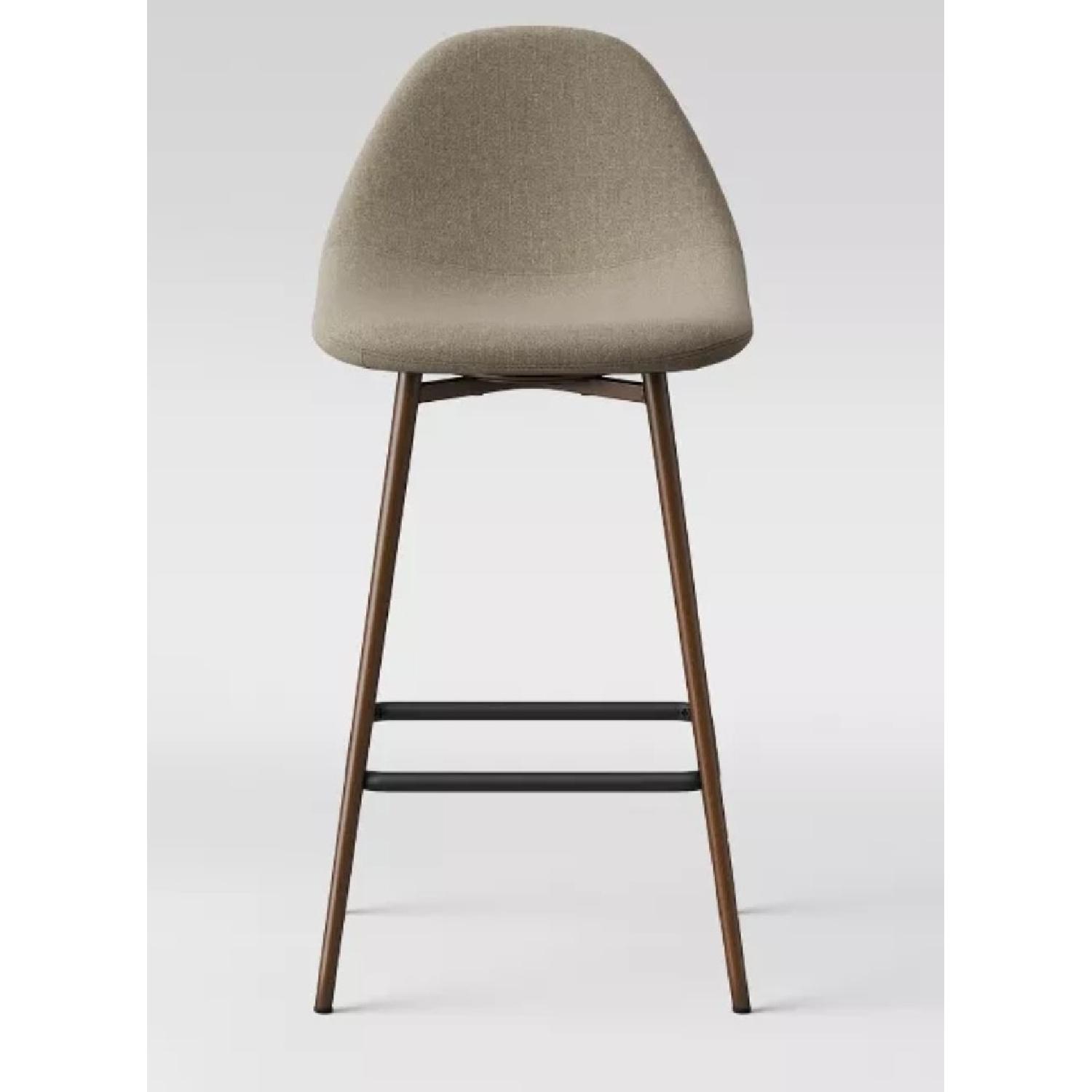 Two Light Grey Target Counter Stools AptDeco