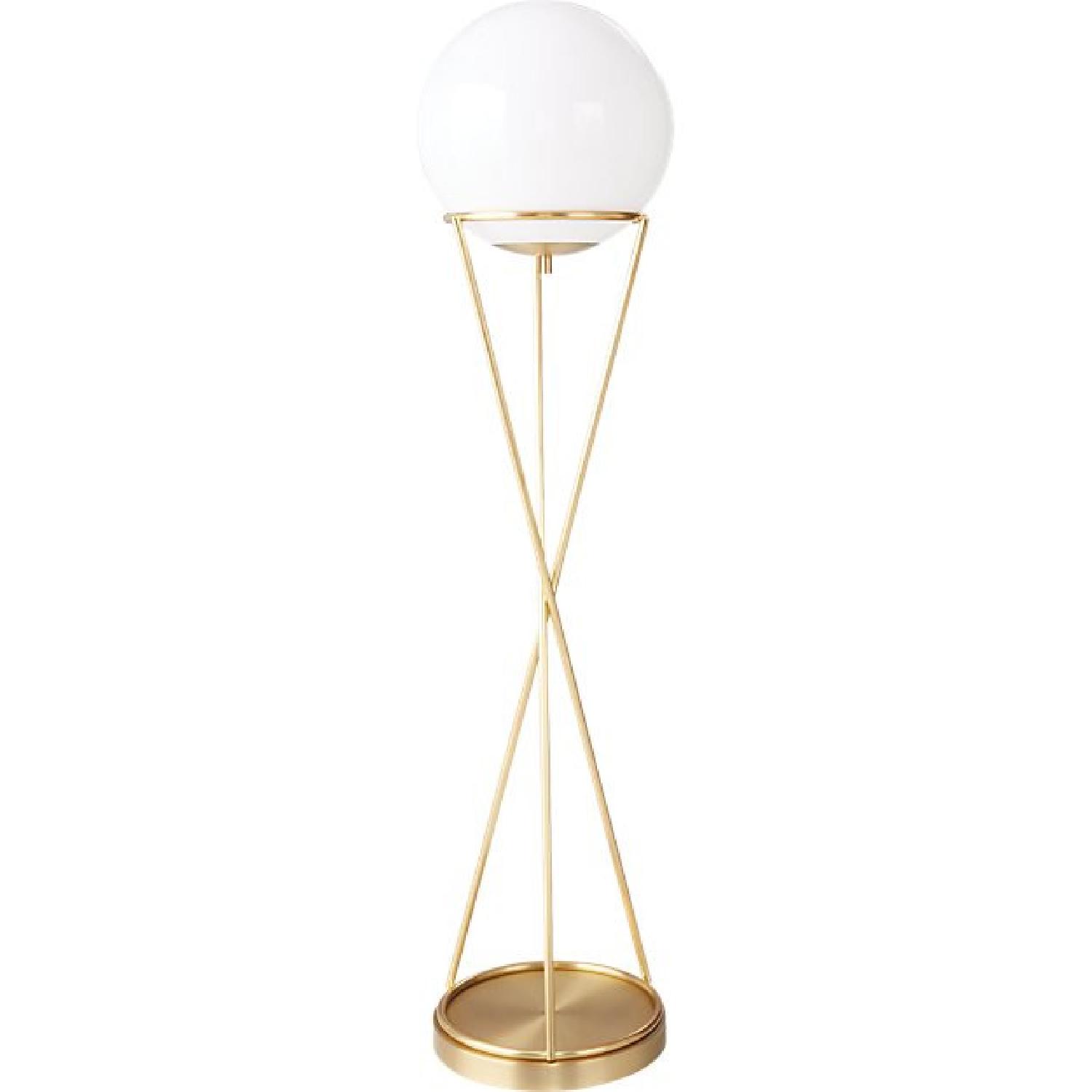 CB2 Solis Glass Globe Floor Lamp - image-1