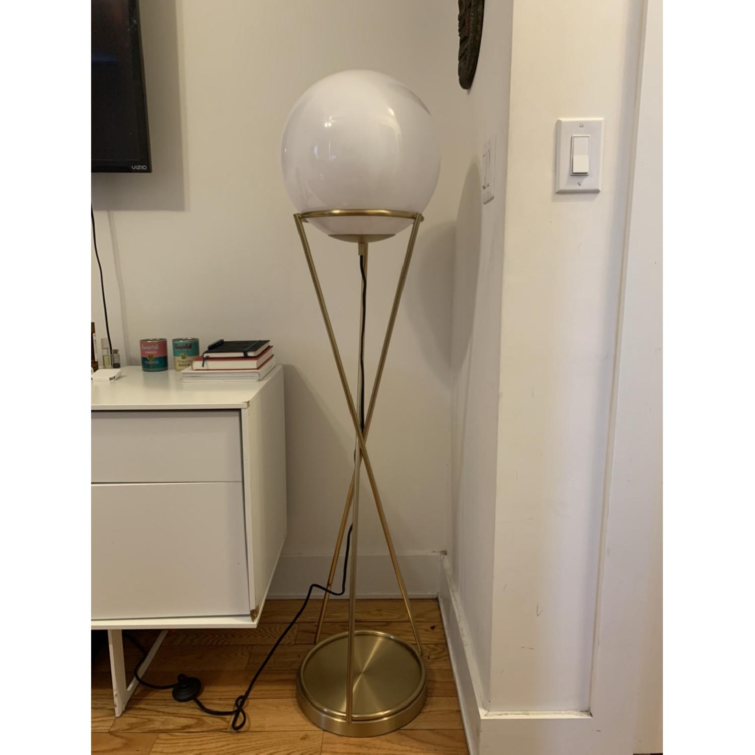 CB2 Solis Glass Globe Floor Lamp - image-2