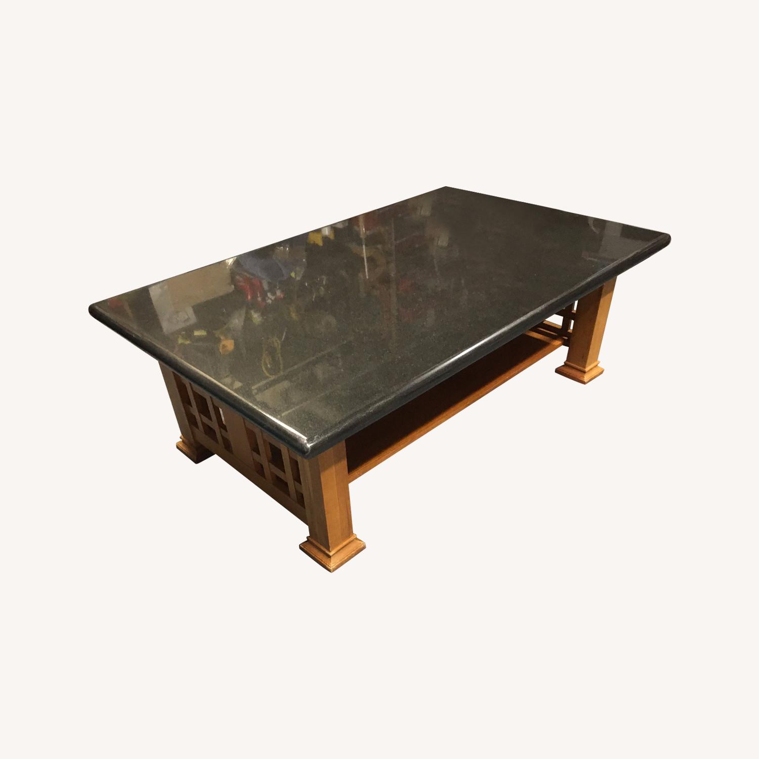 Black Granite Coffee Table - image-0