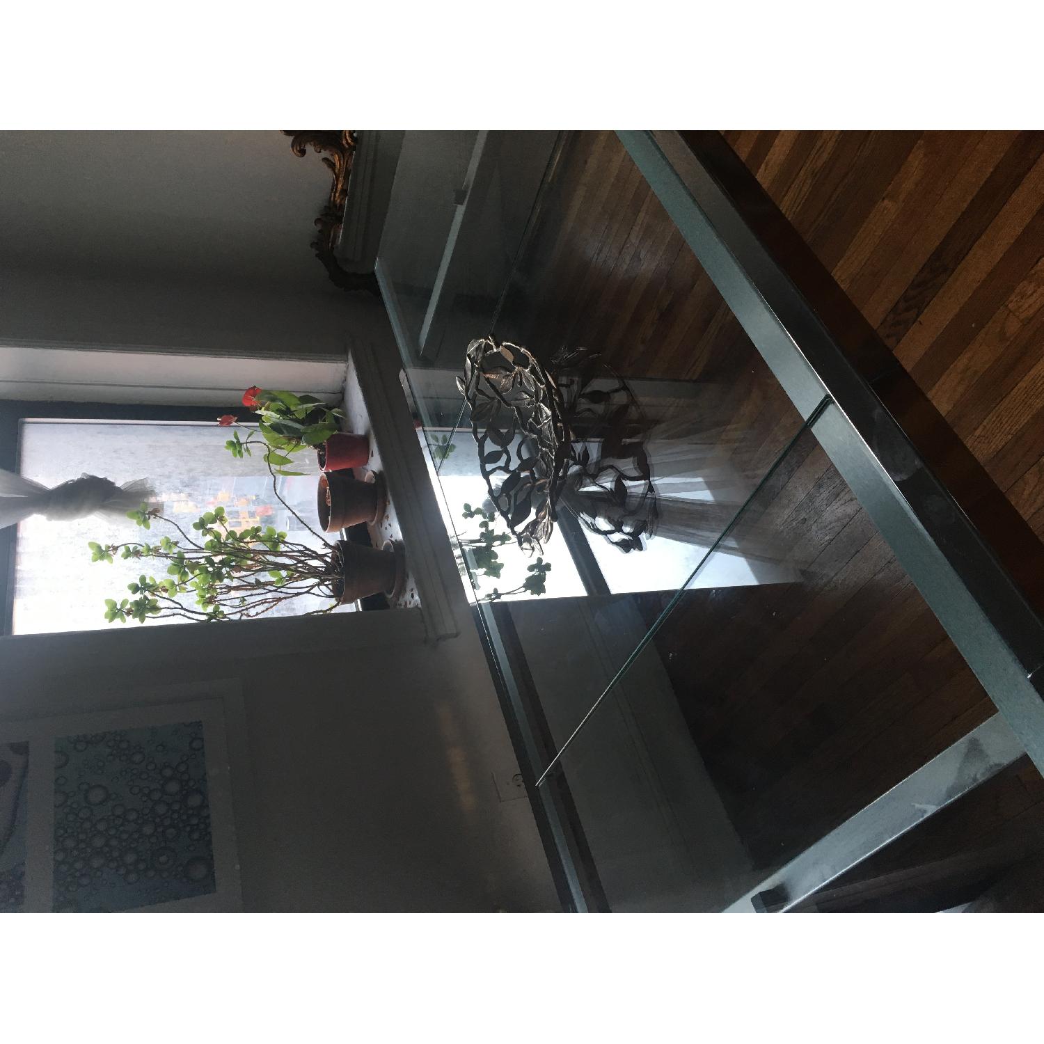 IKEA Expanding Glass and Chrome Dining Table - image-4