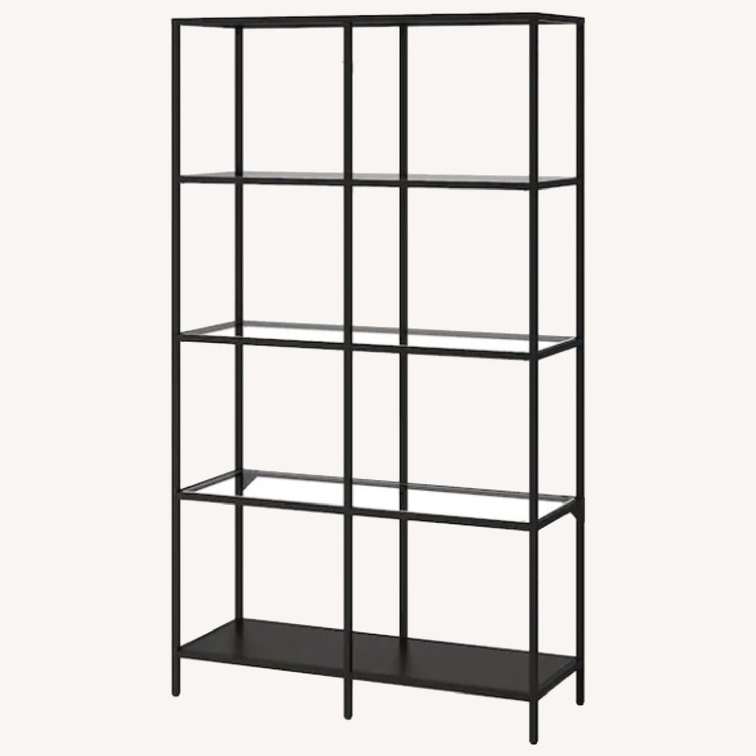 Ikea VITTSJ Glass Shelving Unit - image-0