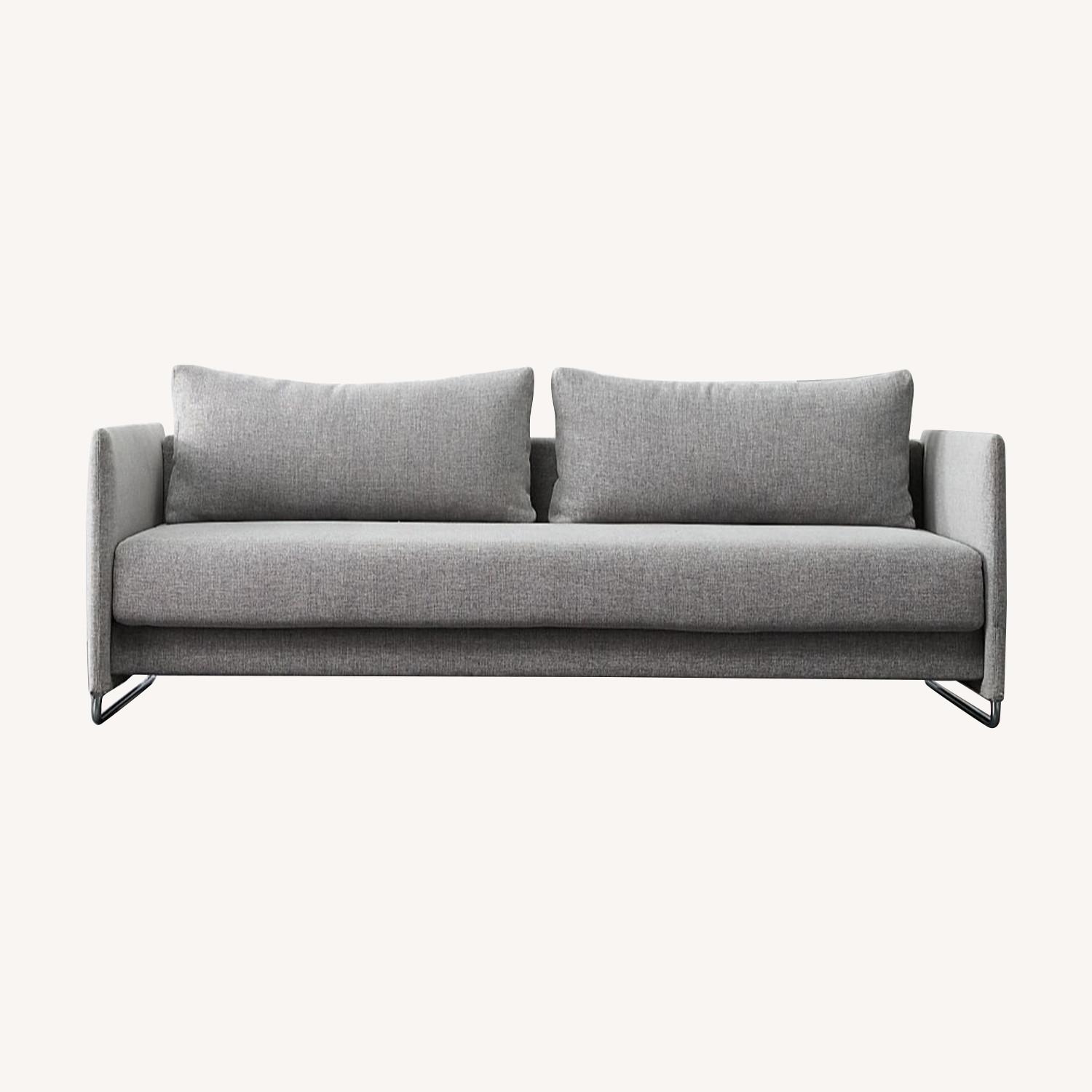 CB2 Tandom Microgrid Sleeper Sofa AptDeco