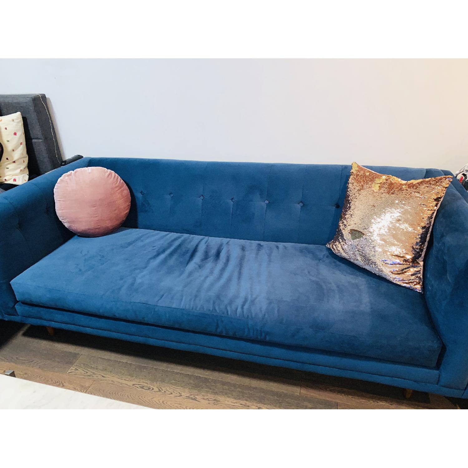 West Elm Velvet Sofa - image-3