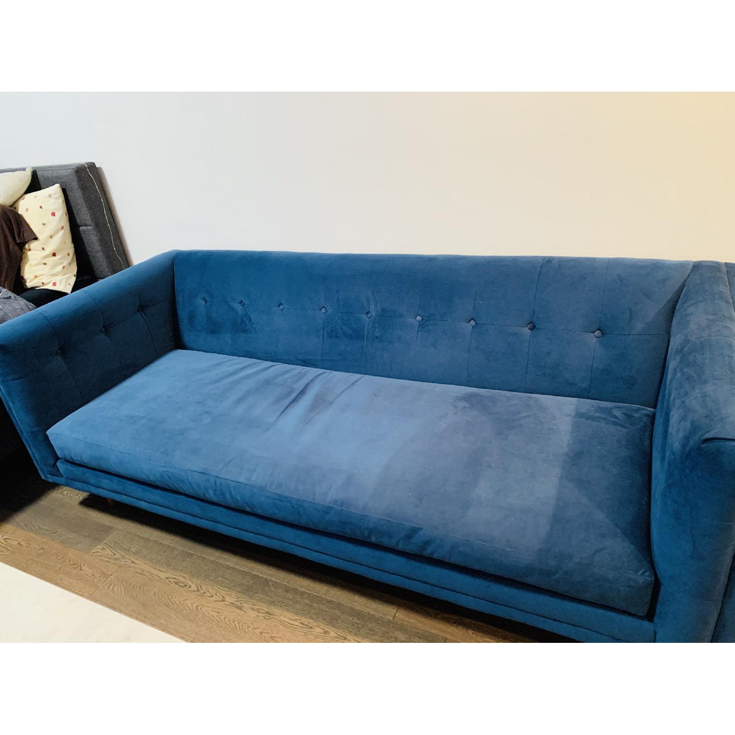 West Elm Velvet Sofa - image-2