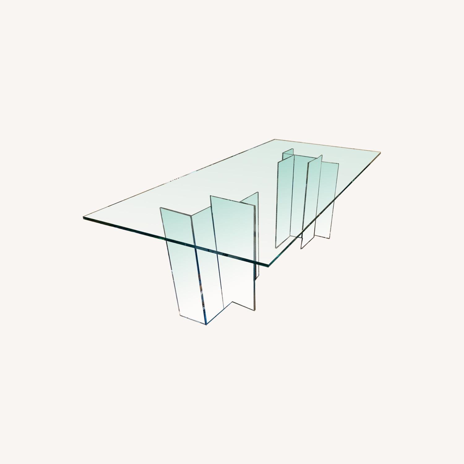 Roche Bobois Diapo Glass Dining Table - image-0