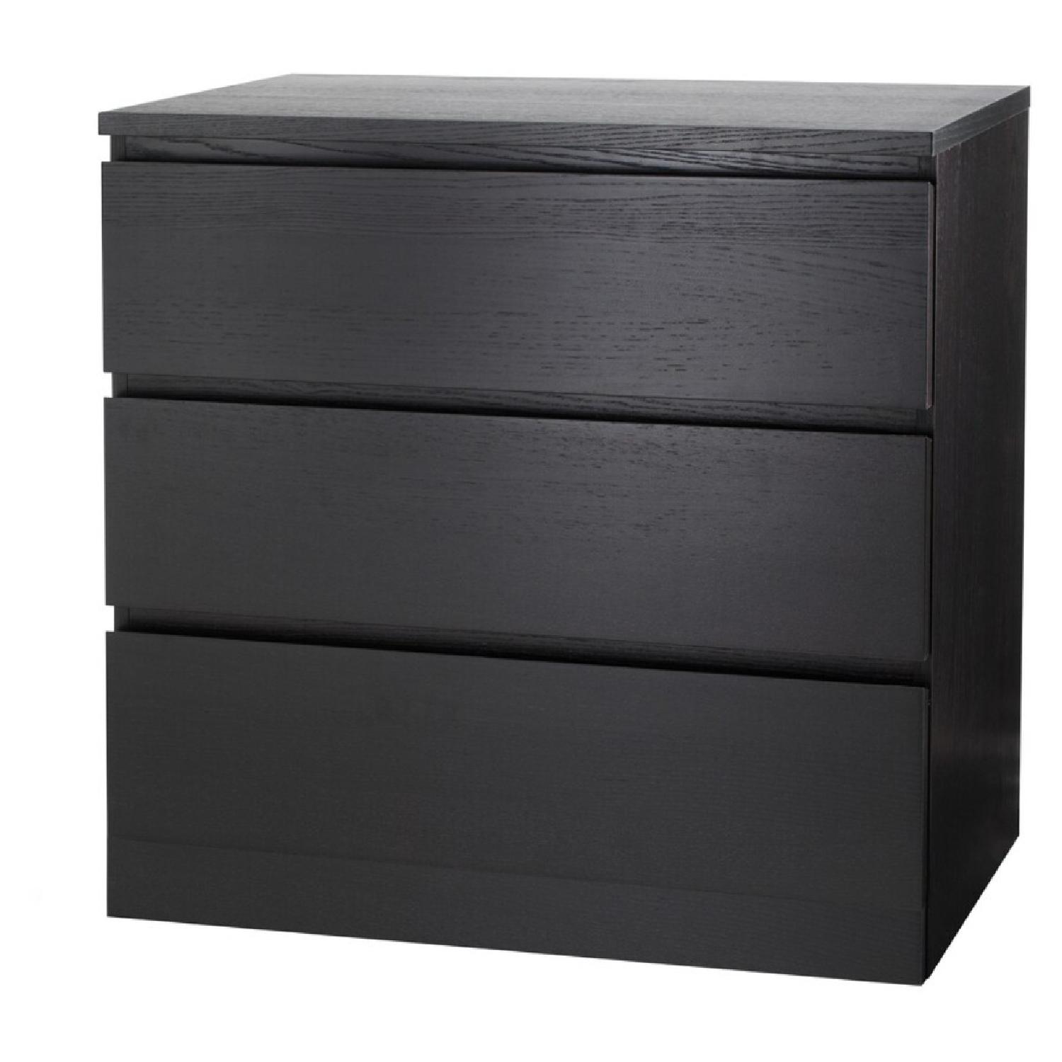 Black IKEA 3 Drawer Dresser Black IKEA 3 Drawer Dresser