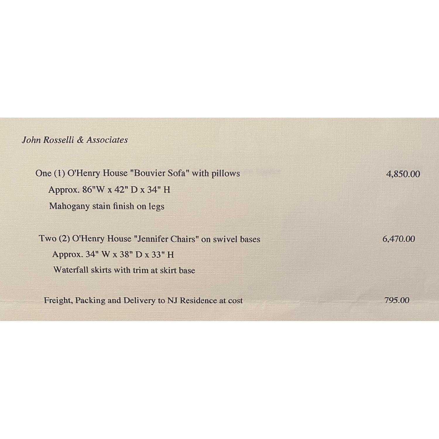 John Roselli Bouvier Sofa with Hinson Sagamore Beige Fabric - image-8