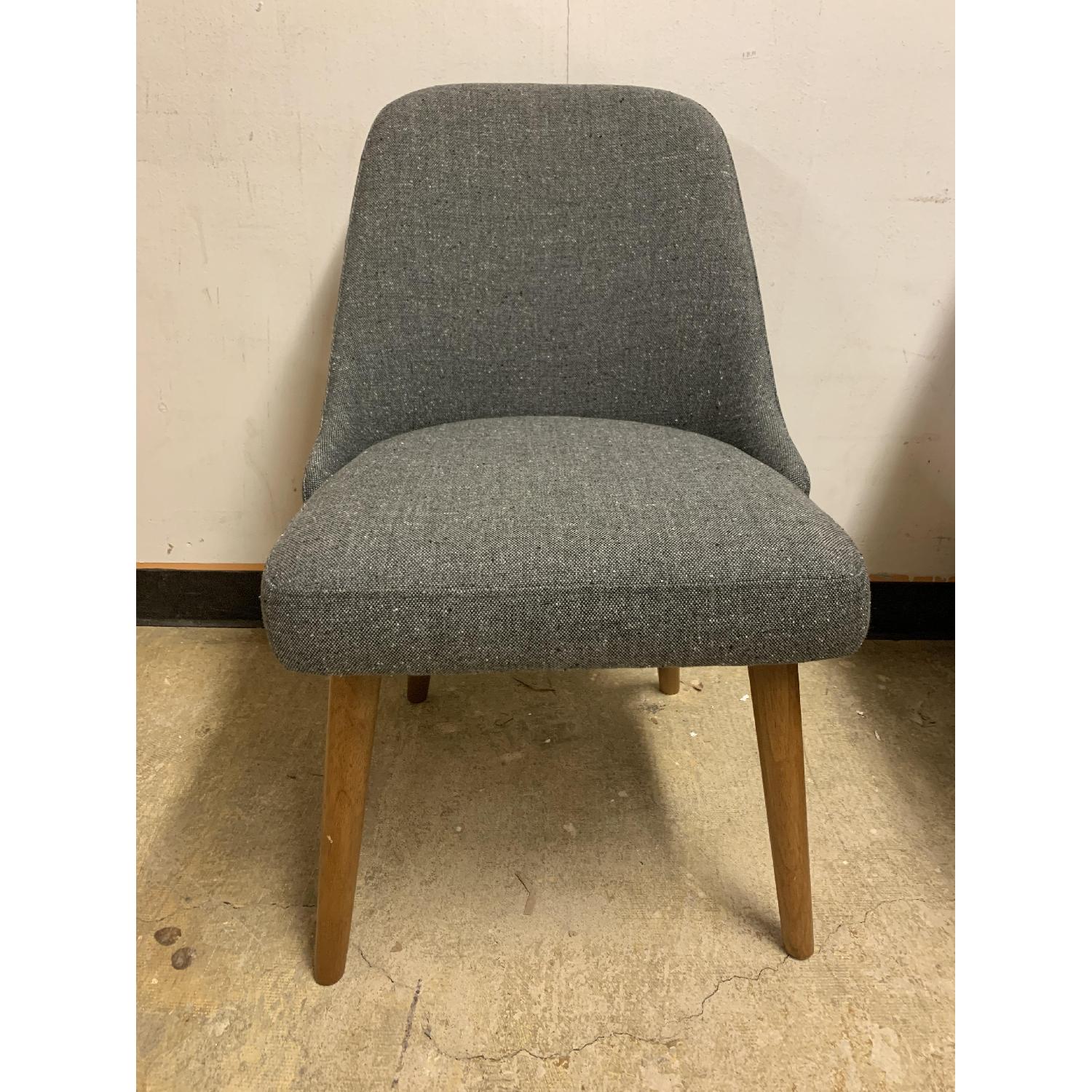 West Elm Mid-Century Upholstered Dining Chair - Wooden Legs - image-1