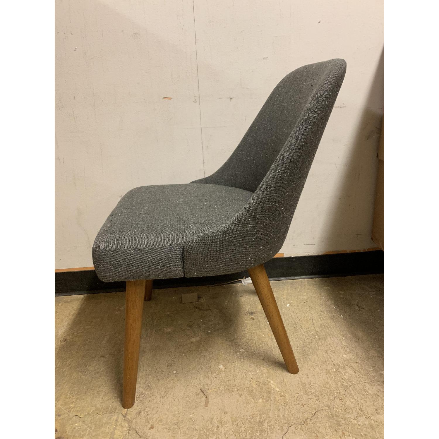 West Elm Mid-Century Upholstered Dining Chair - Wooden Legs - image-3