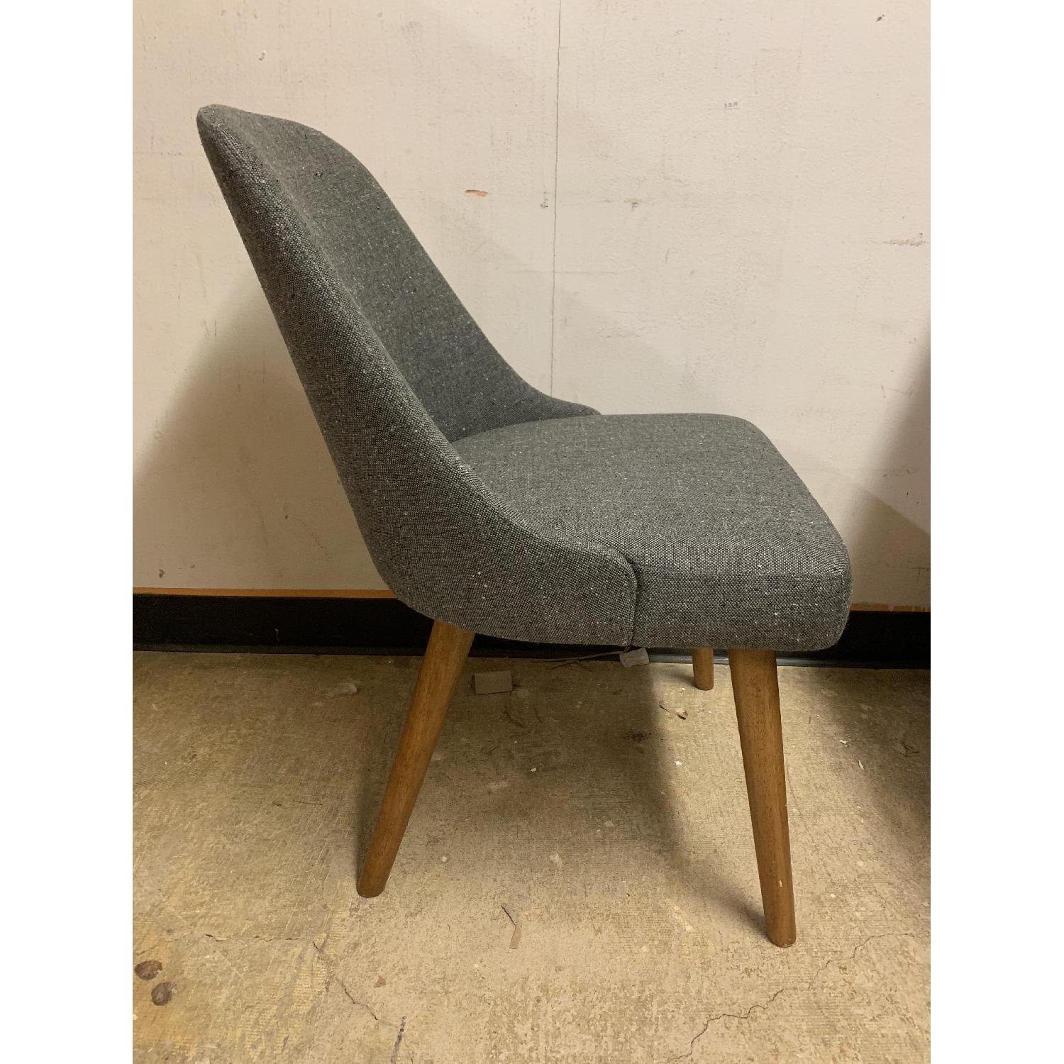 West Elm Mid-Century Upholstered Dining Chair - Wooden Legs - image-4