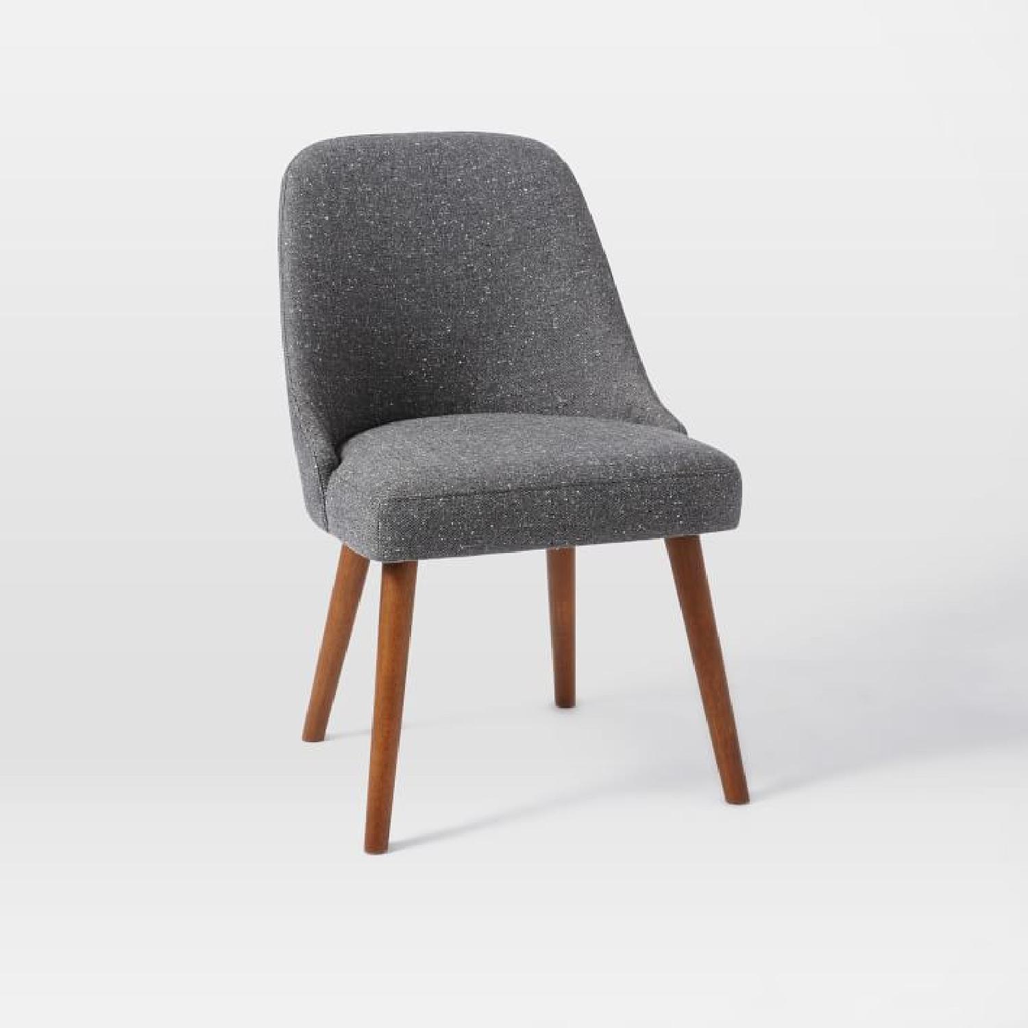 West Elm Mid-Century Upholstered Dining Chair - Wooden Legs - image-0