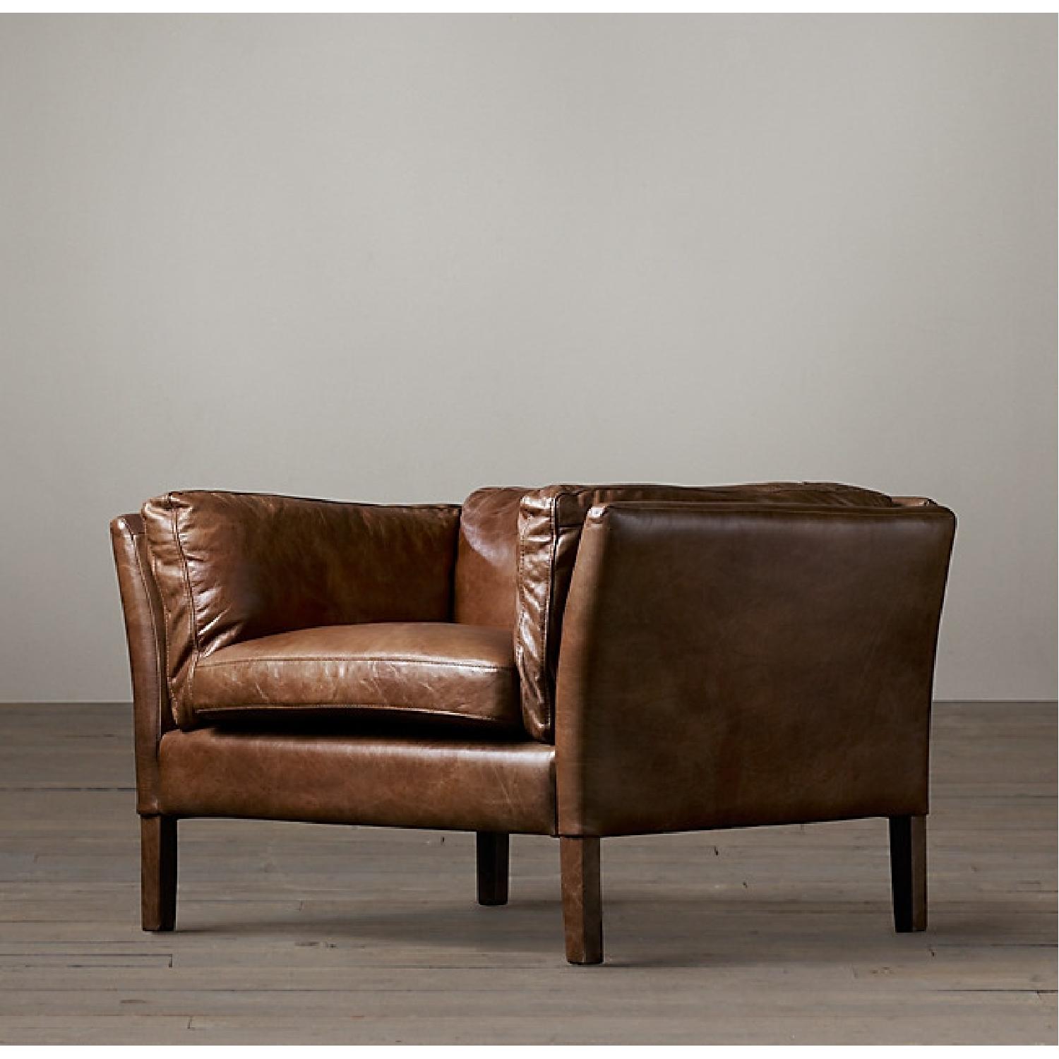 Restoration Hardware Sorensen Leather Chair - image-4