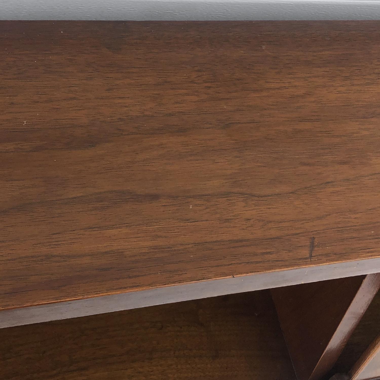 Mid-Century Queen Size Walnut Storage Headboard - image-15