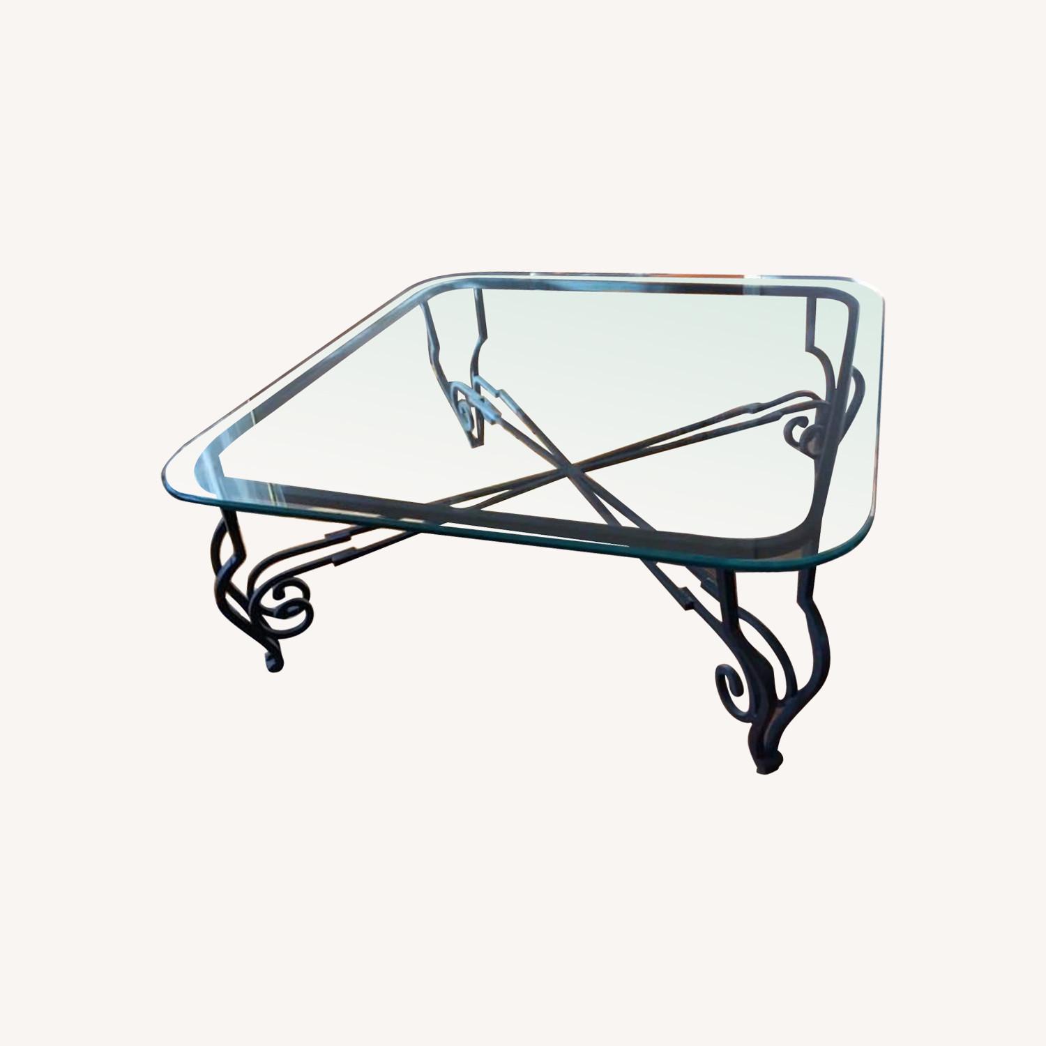 Beautiful Vintage Glass Coffee Table AptDeco