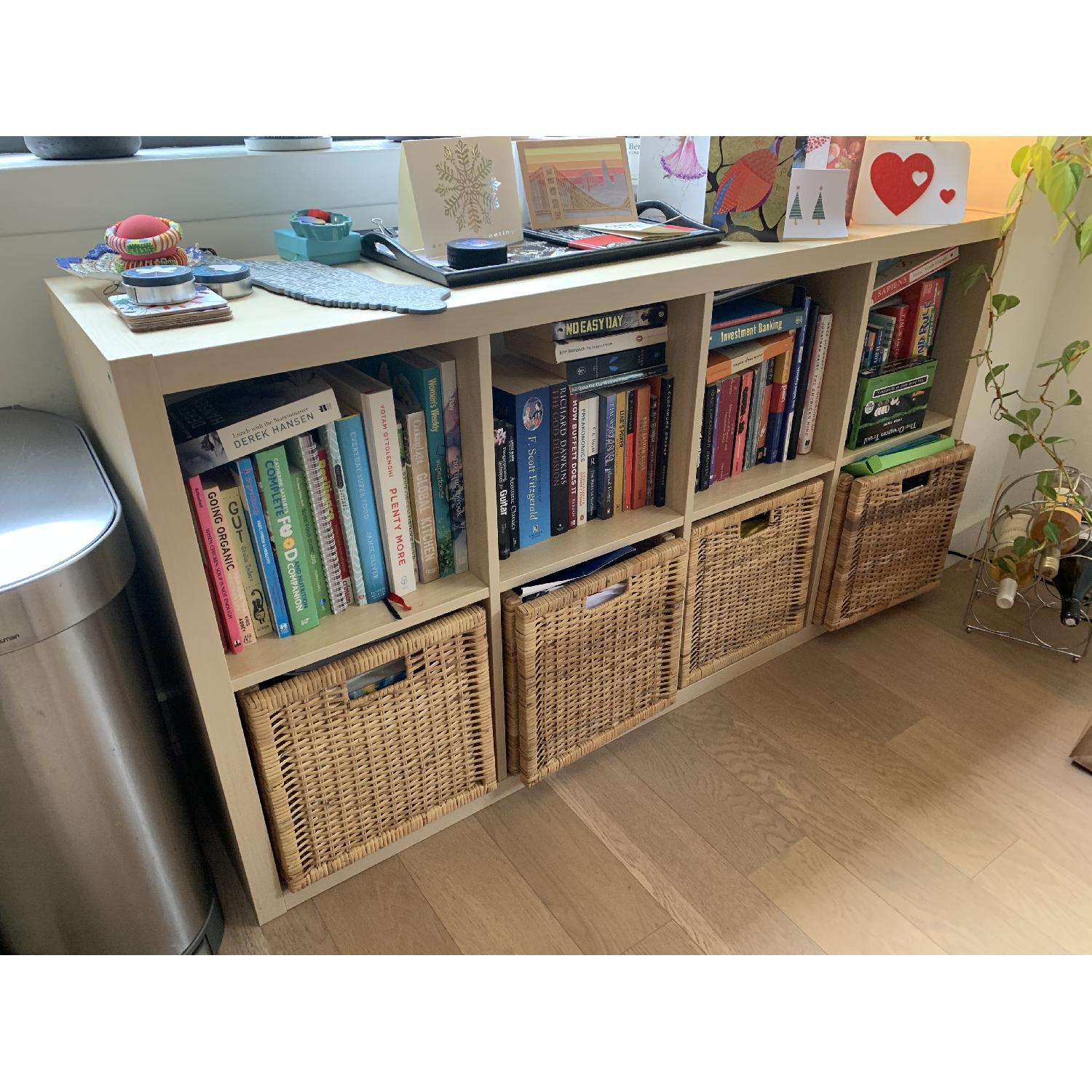Ikea shelf with 4 baskets AptDeco