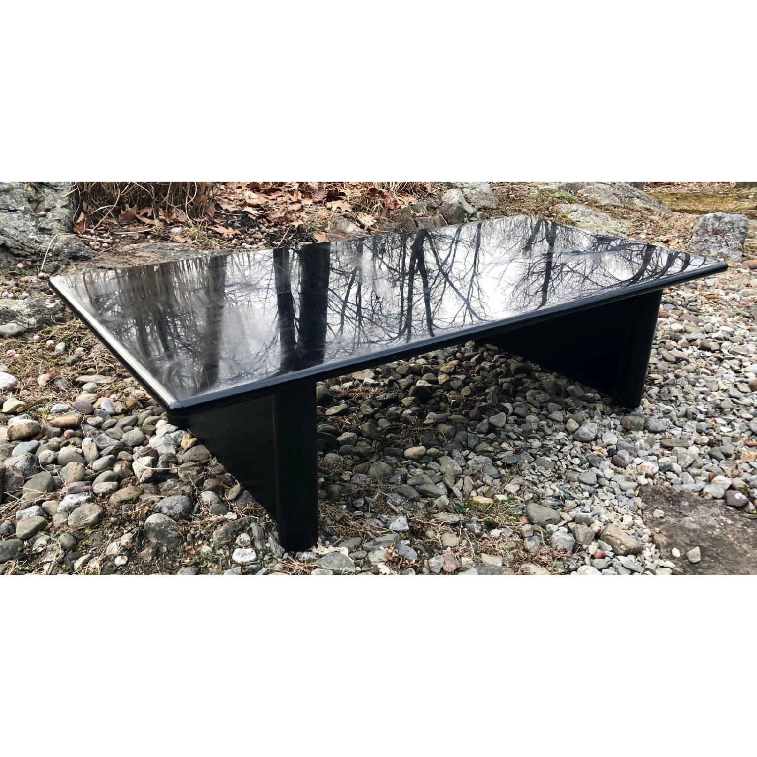 Vintage Black Lacquer Coffee Table - image-8
