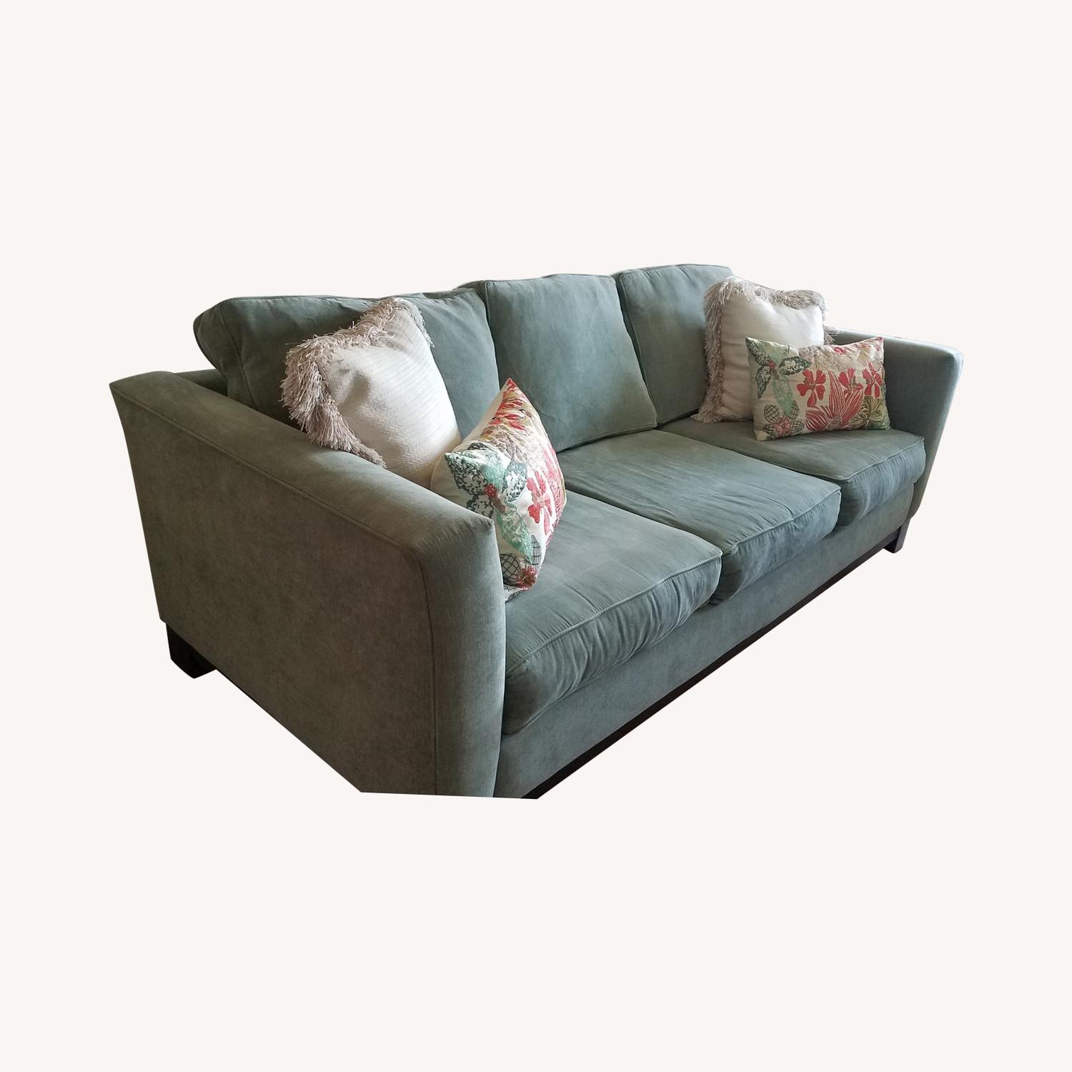 Macys Teal couch - image-0