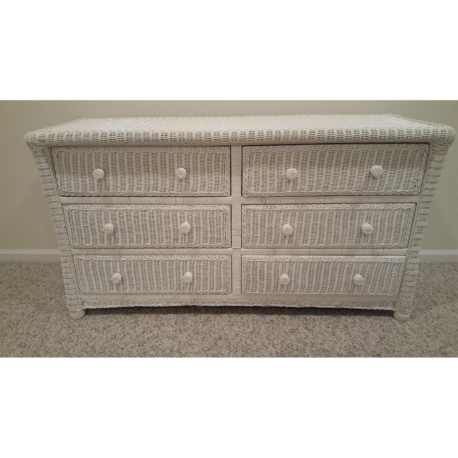 White Wicker Dresser - image-2