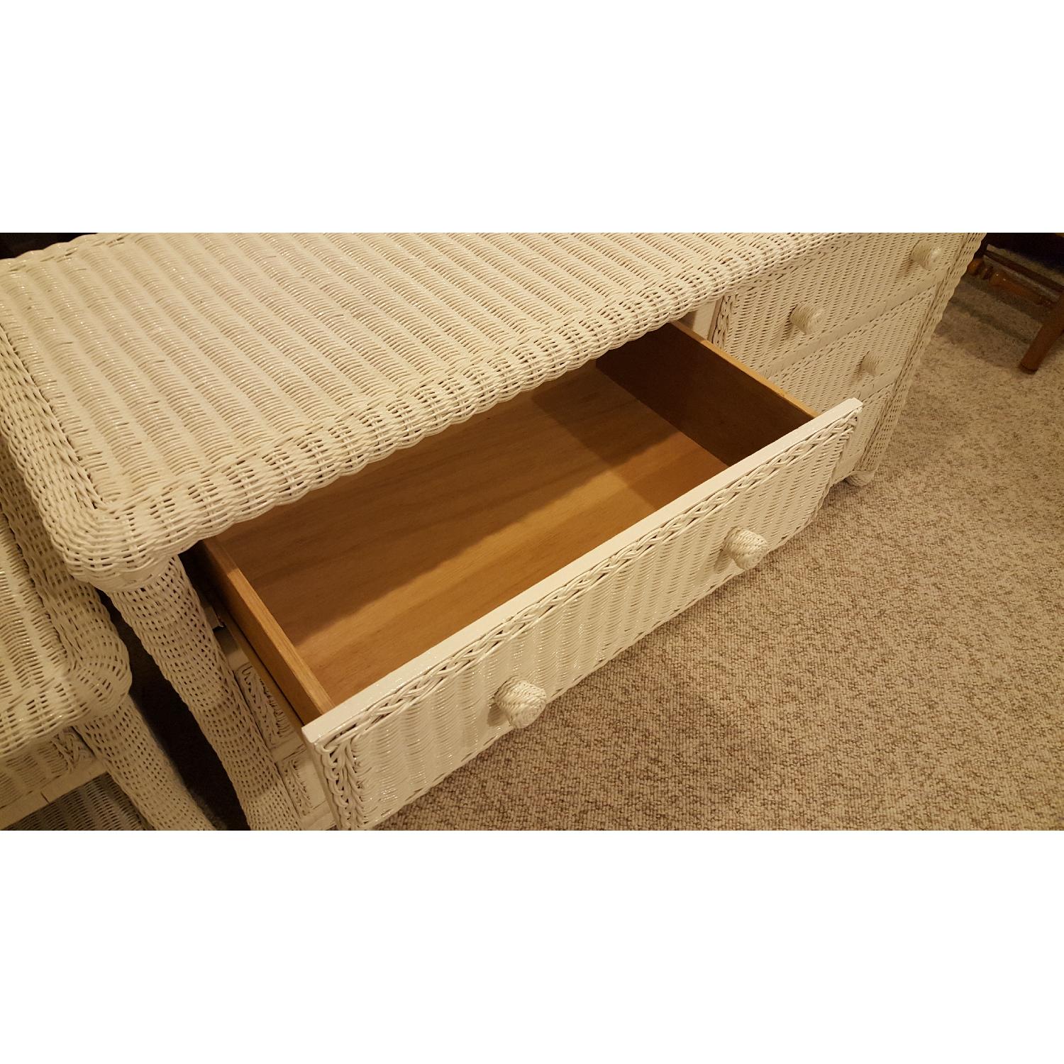 White Wicker Dresser - image-5