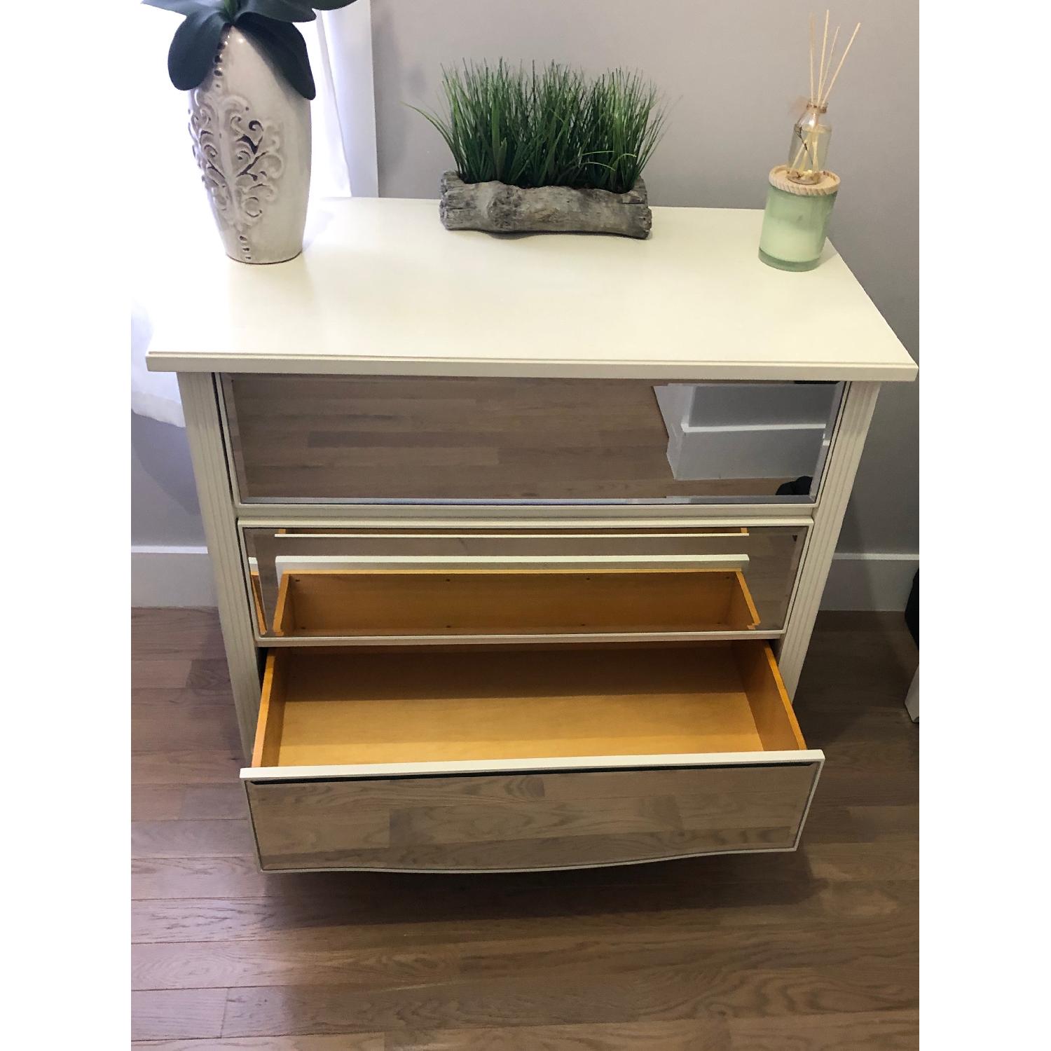 Pottery Barn Off-White Mirrored Dresser- Solid Wood - image-1