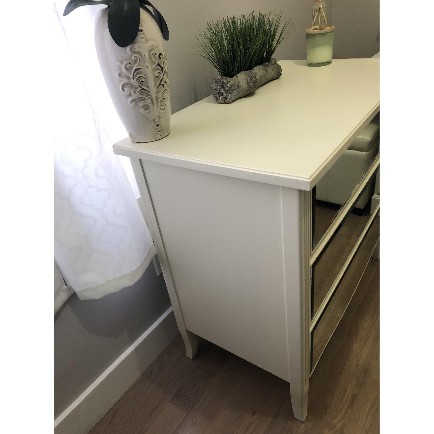 Pottery Barn Off-White Mirrored Dresser- Solid Wood - image-2