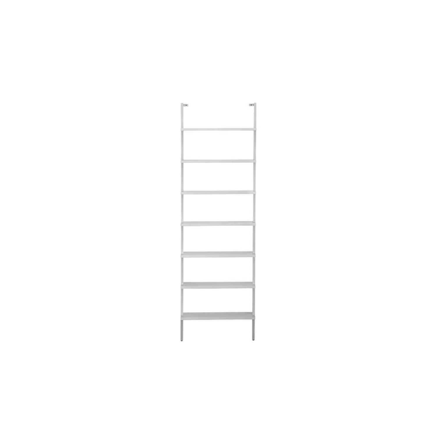 CB2 Stairway White 96" Wall Mounted Bookcase - image-0