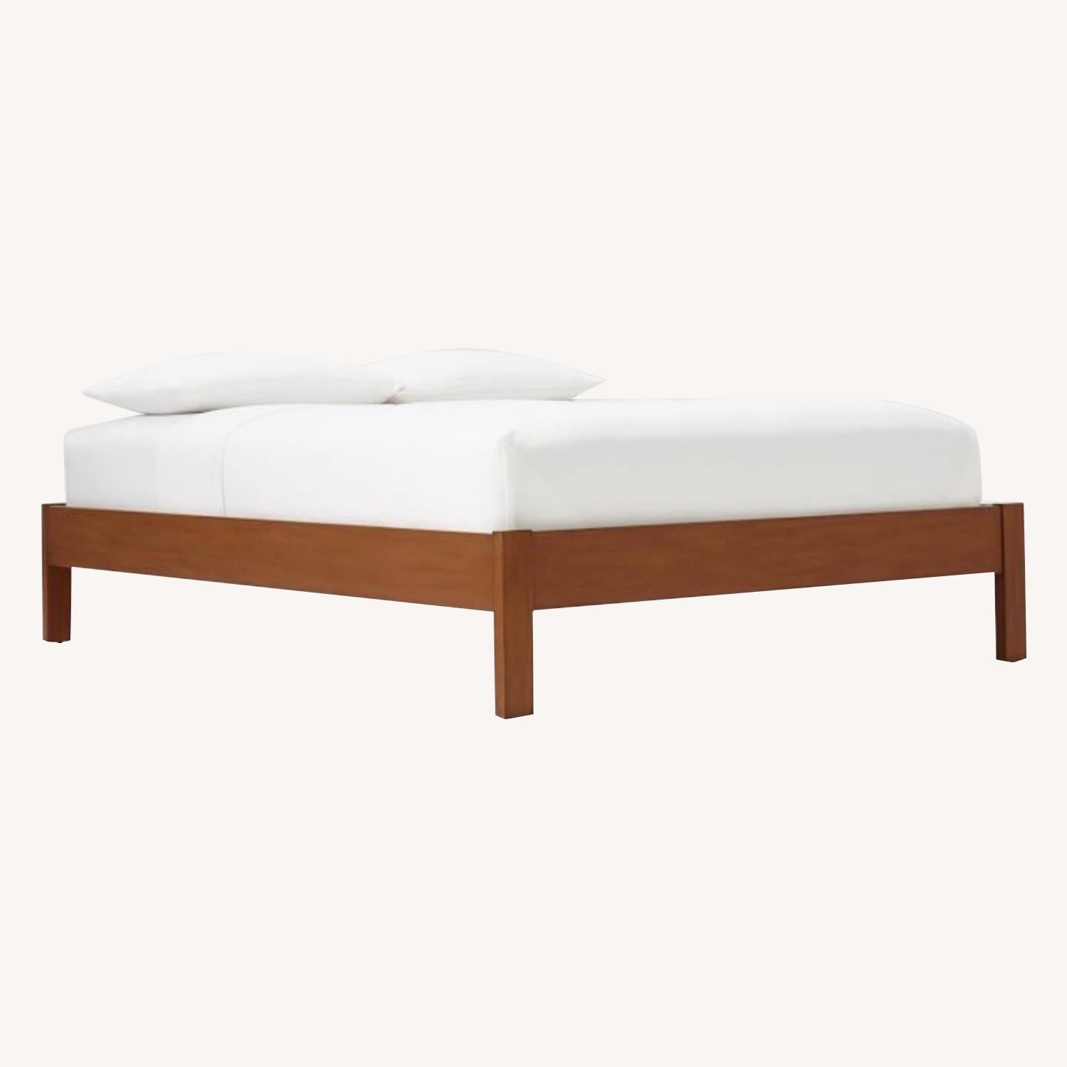 West Elm Simple Bed Frame-Queen - image-0