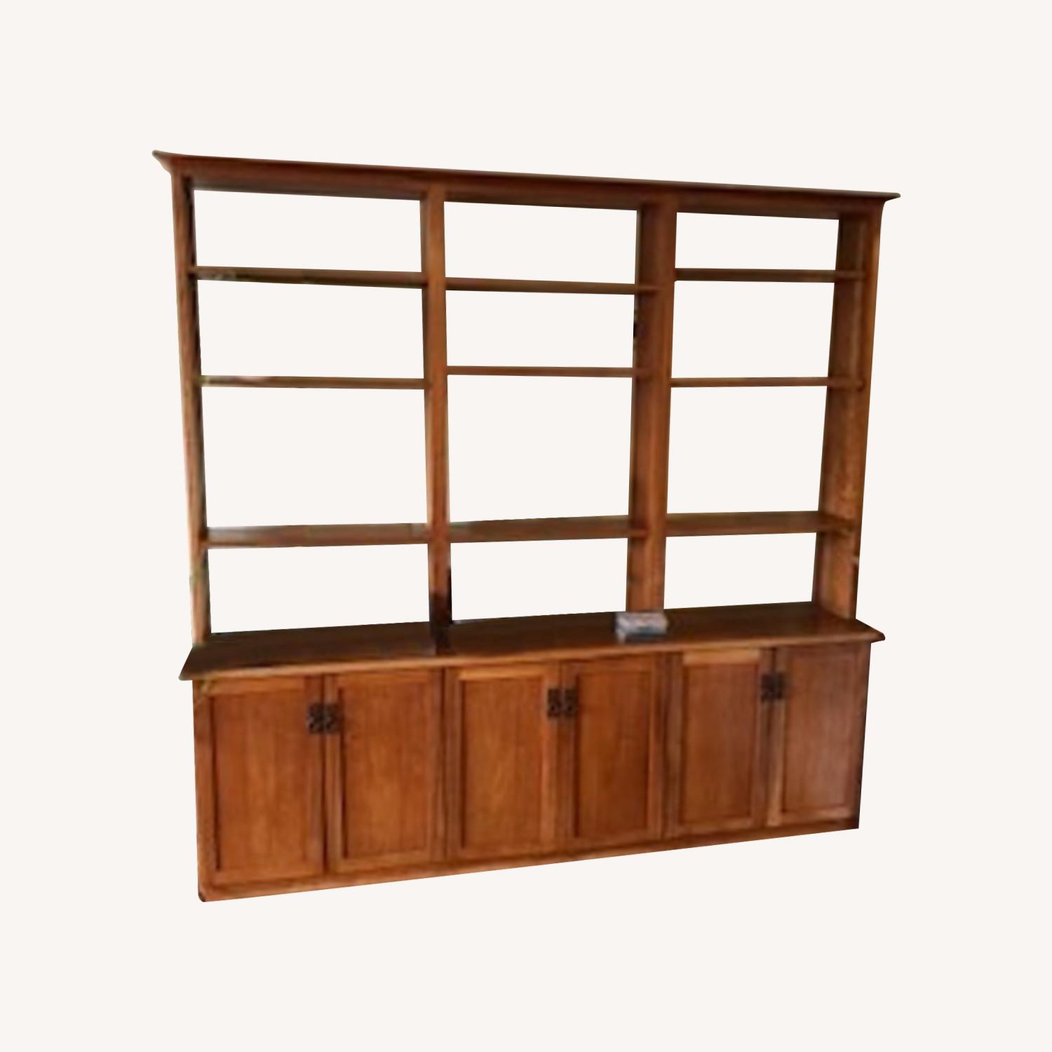 Custom made bookshelves w/ cabinets - image-0