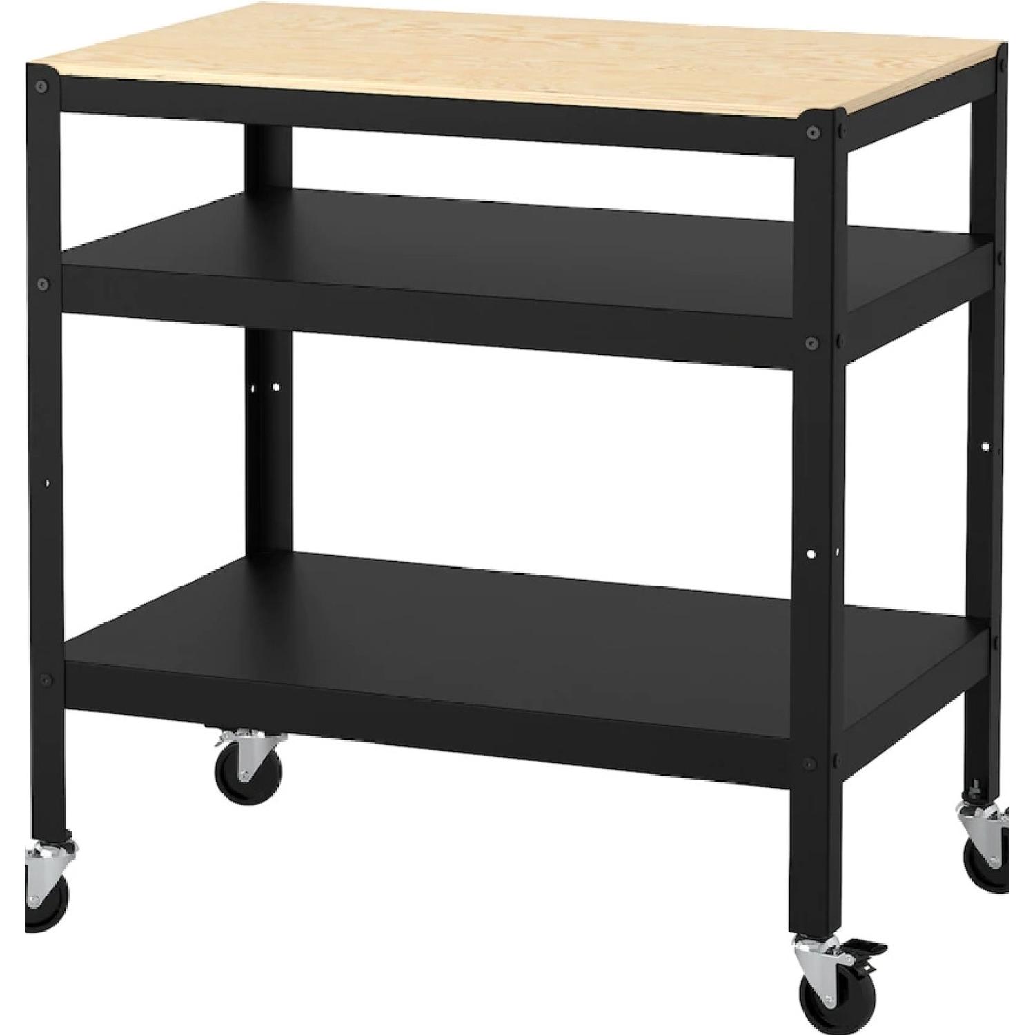 IKEA Black Utility Cart (Kitchen) - image-0