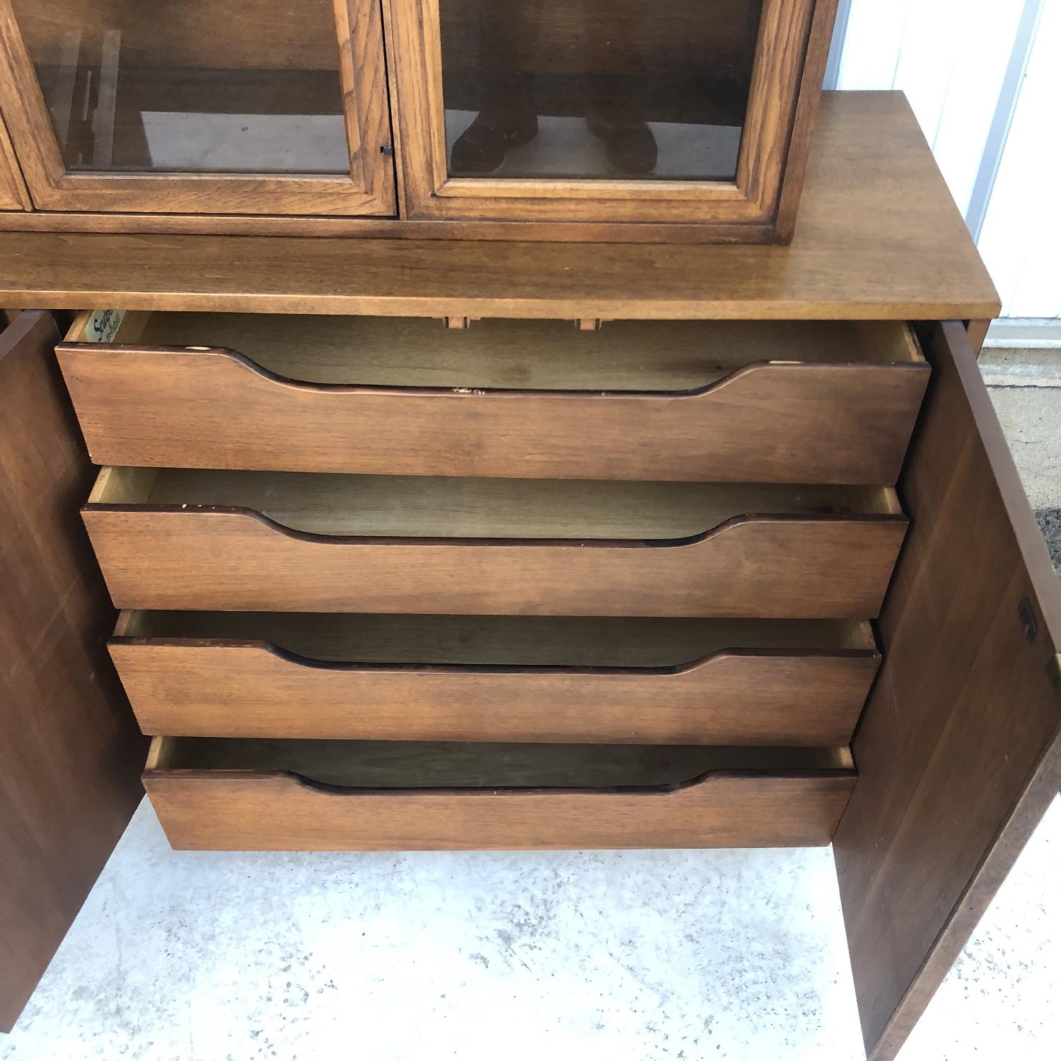 Broyhill Sculptra Mid-Century Modern Two-Piece Breakfront - image-7