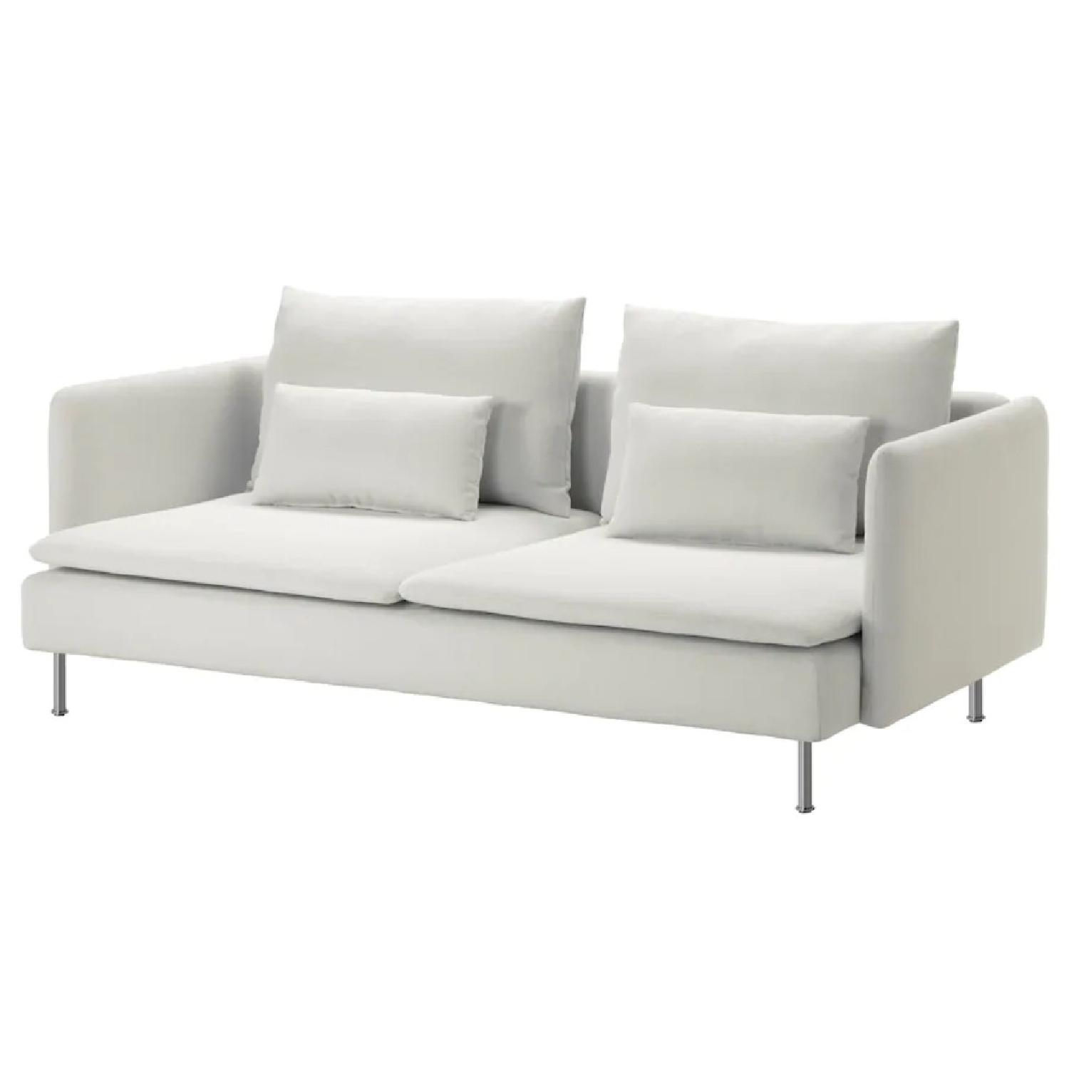 IKEA White Sofa AptDeco