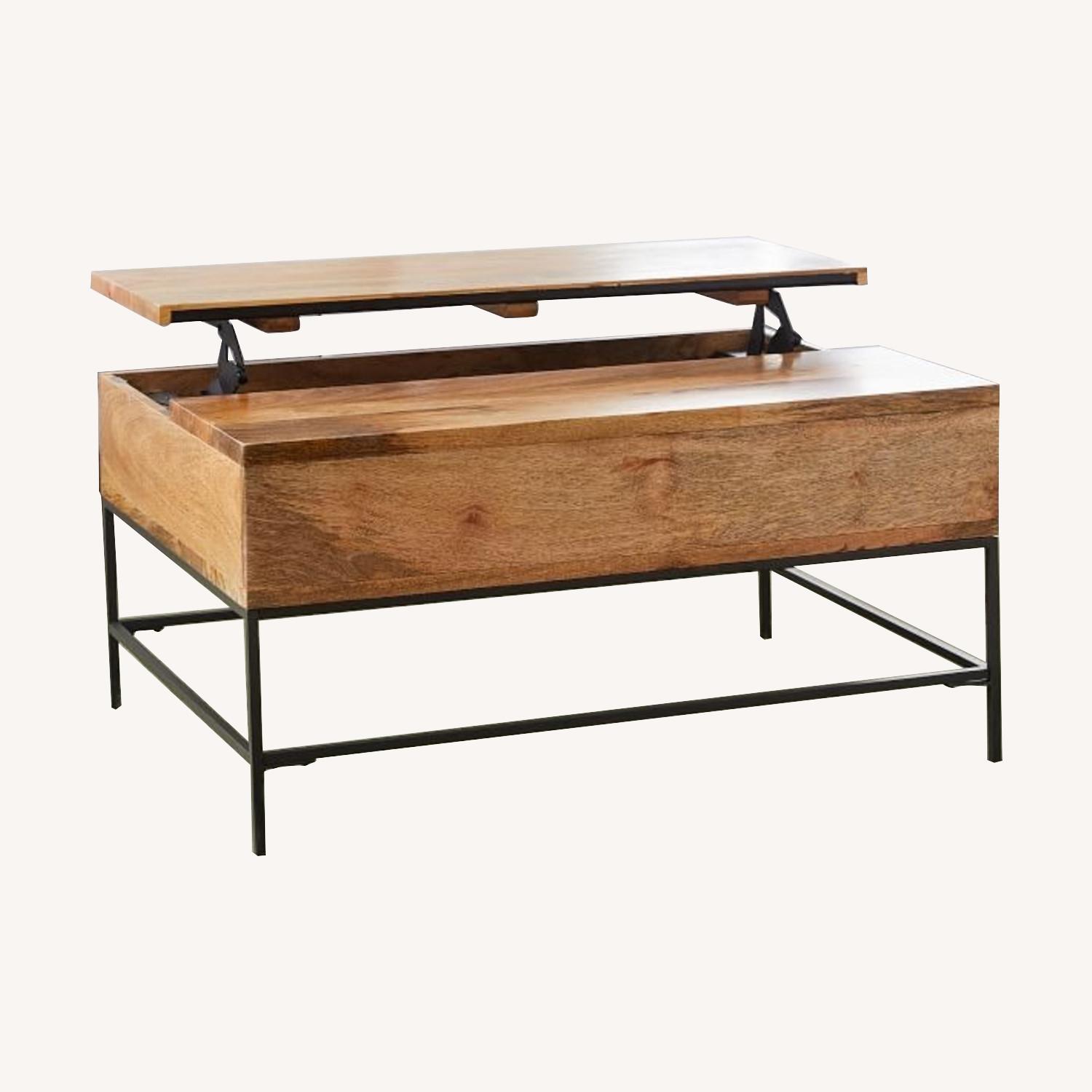 West Elm Industrial Storage Coffee Table AptDeco