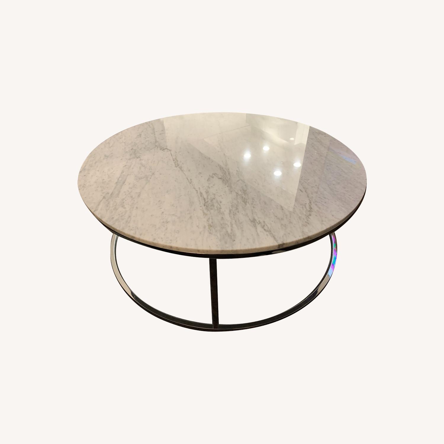 Large Round Marble Coffee Table AptDeco