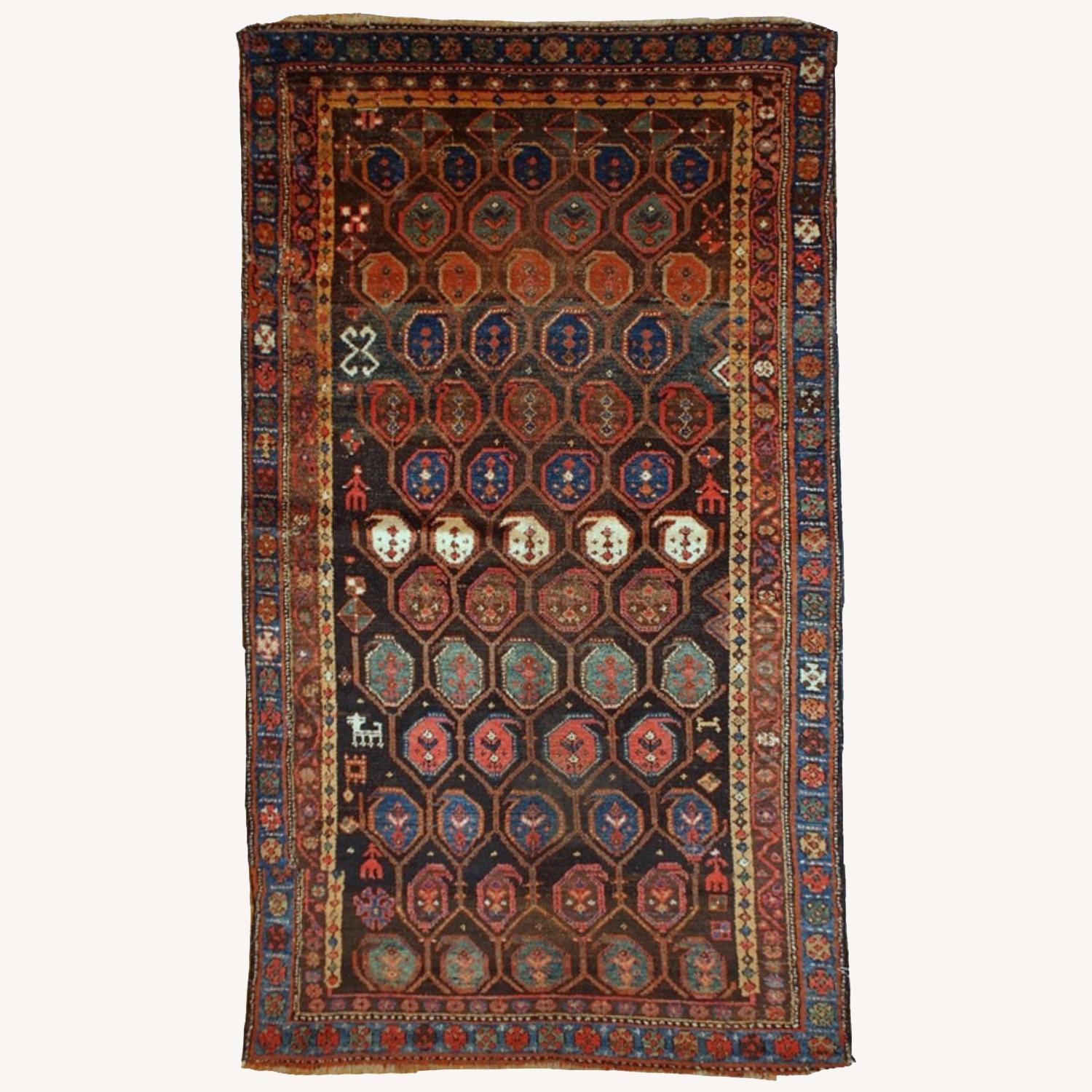 Handmade Antique Persian Kurdish Rug AptDeco