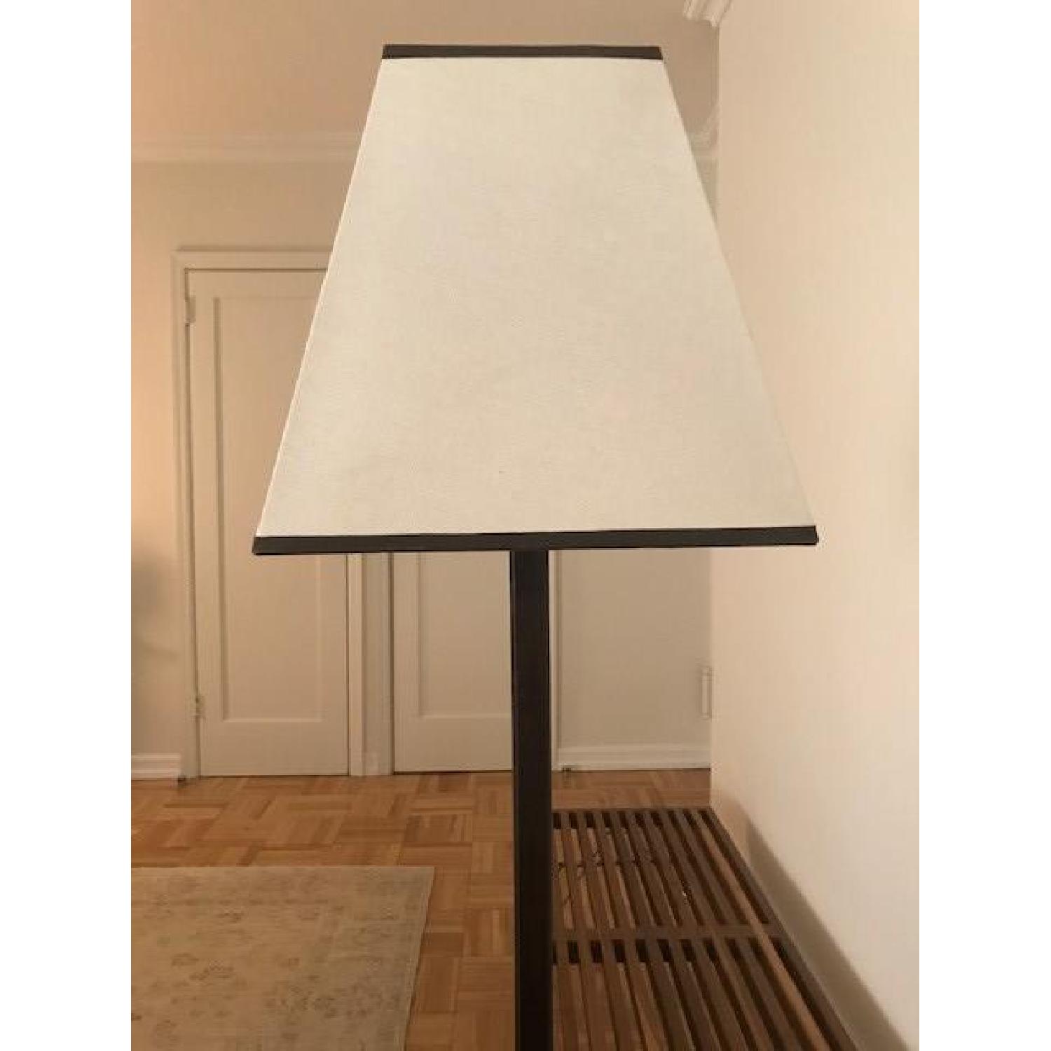 Andrew Martin Floor Lamps Walnut w/ Linen Shade - image-3