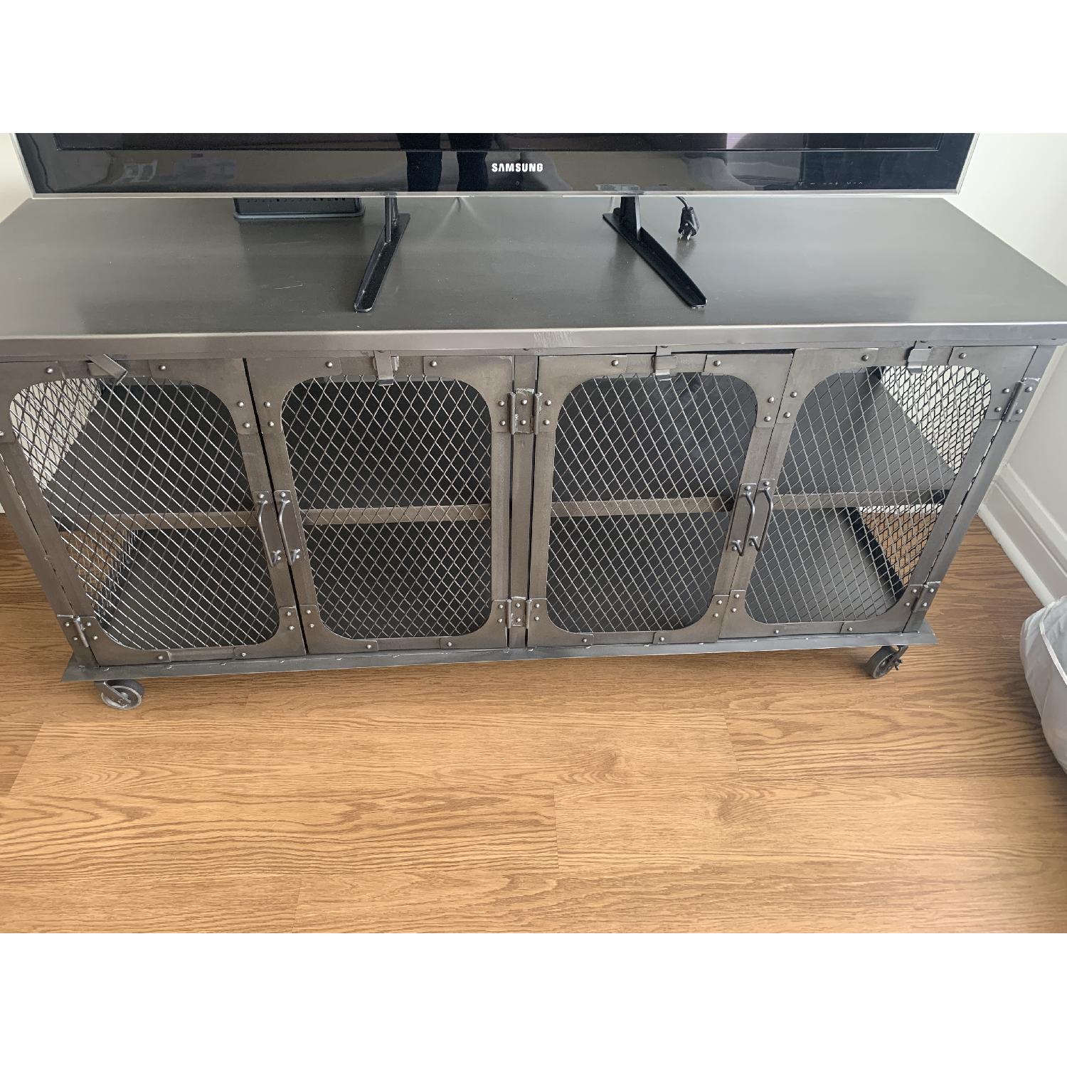 Industrial Style TV Entertainment Credenza Storage Cabinet - image-1