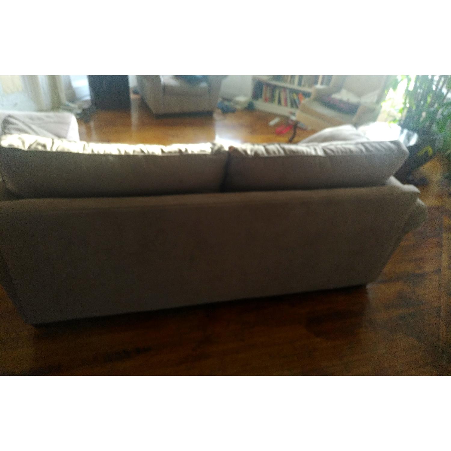 Micro-suede couch with hidden sofa bed - image-4