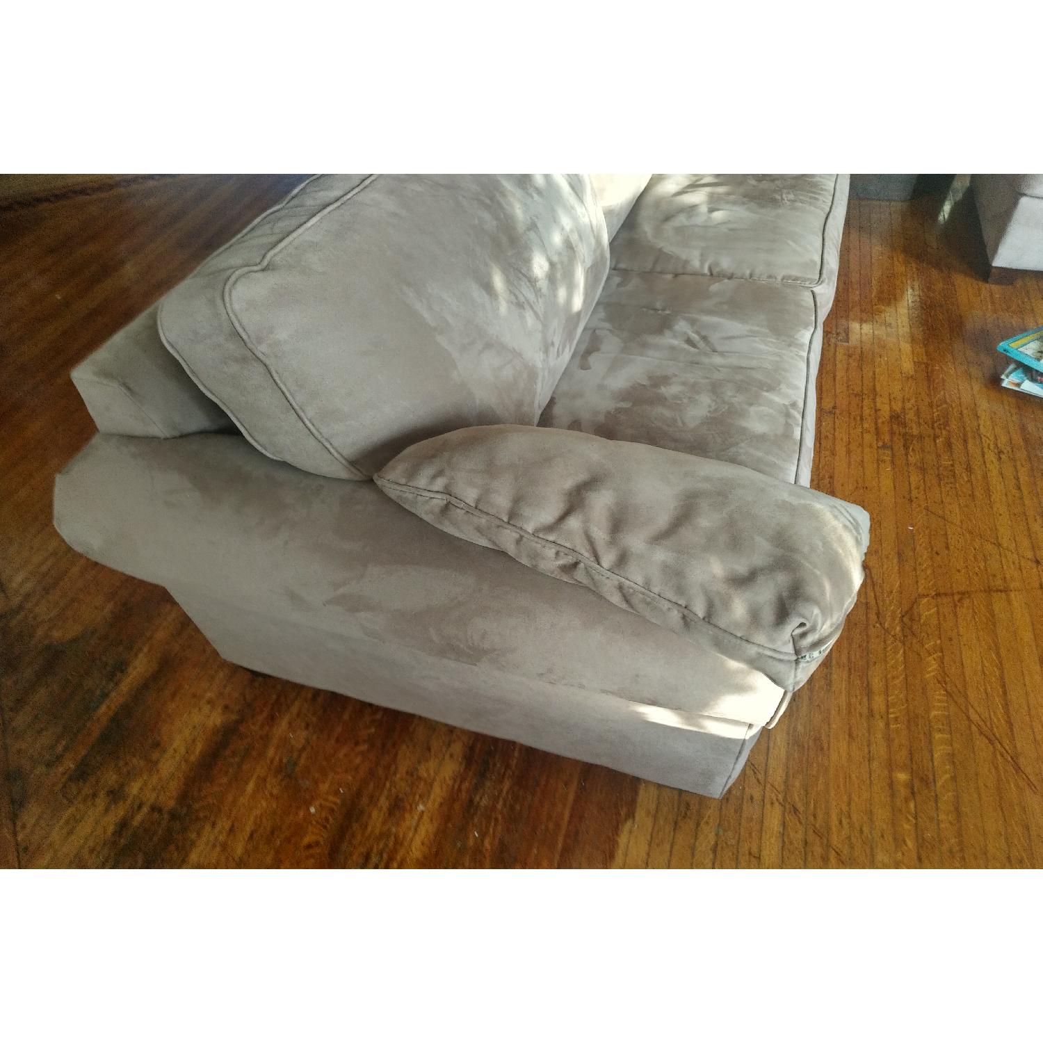 Micro-suede couch with hidden sofa bed - image-5