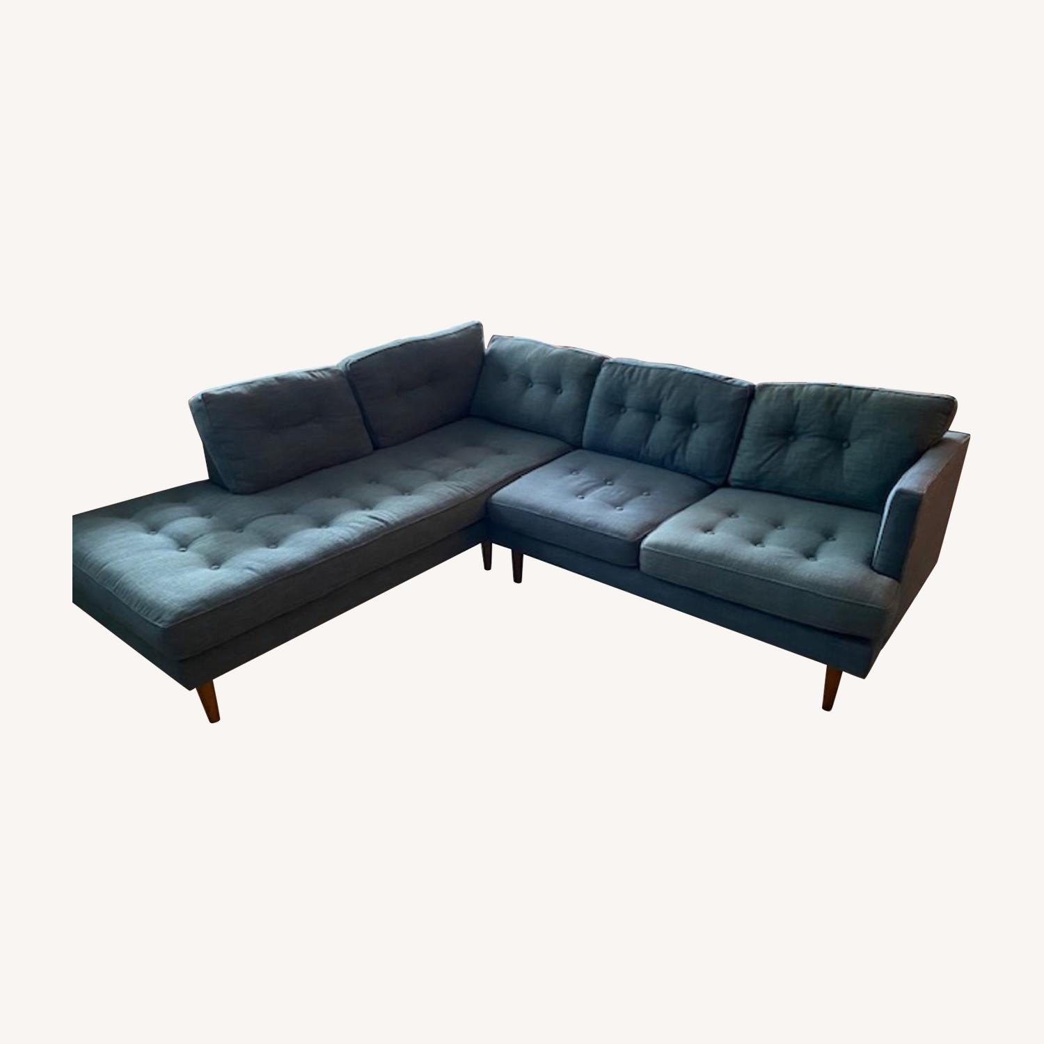 West Elm Custom Color Left Chaise Couch AptDeco