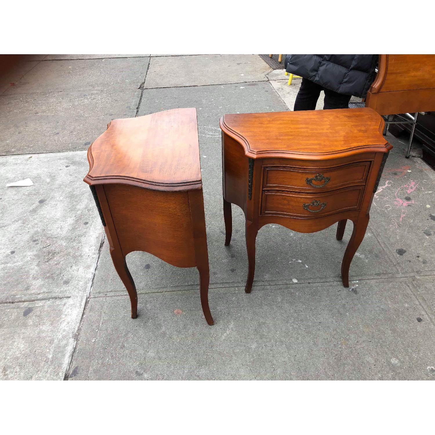 Vintage Louis XV Style Decorated With Brass Nightstand - image-7
