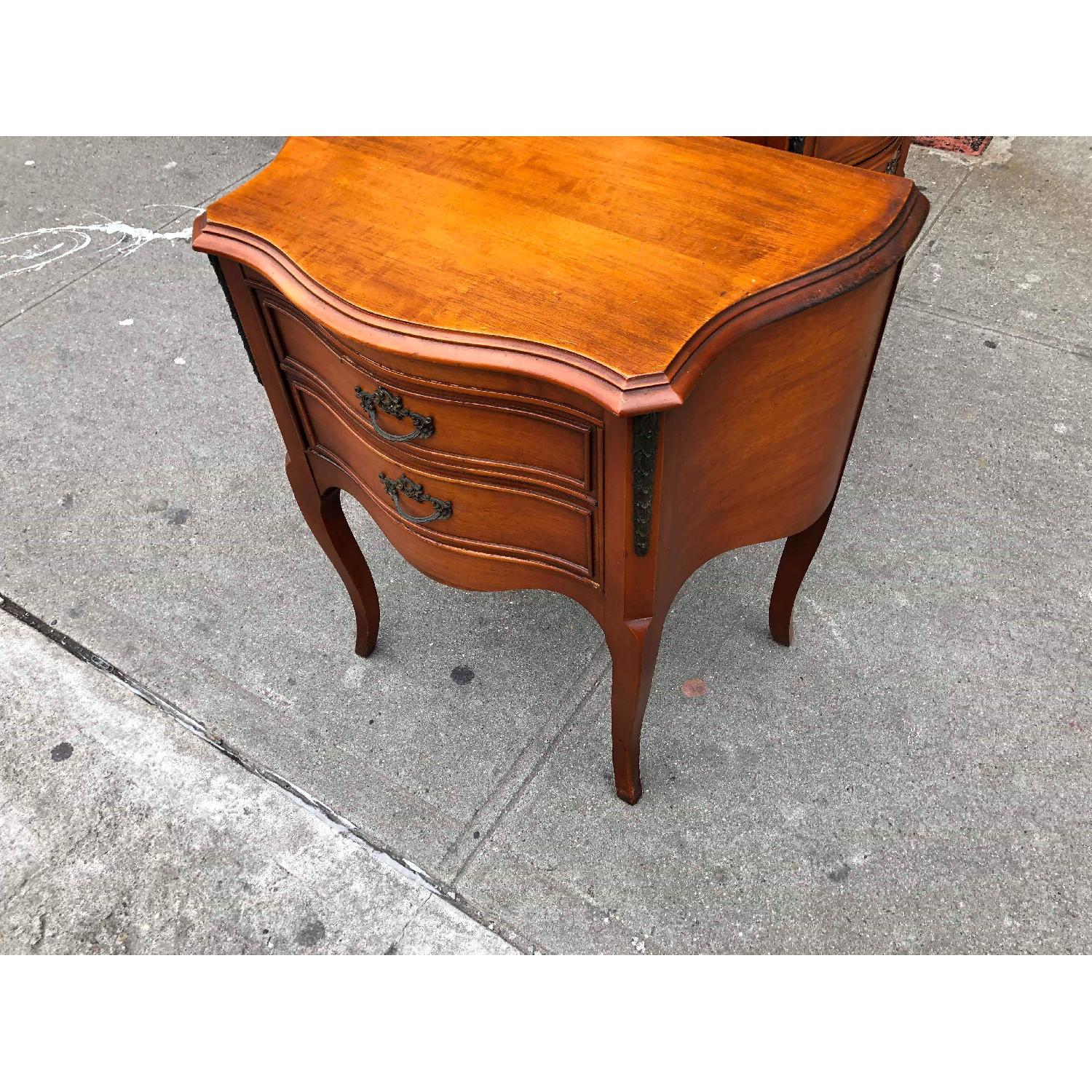 Vintage Louis XV Style Decorated With Brass Nightstand - image-8