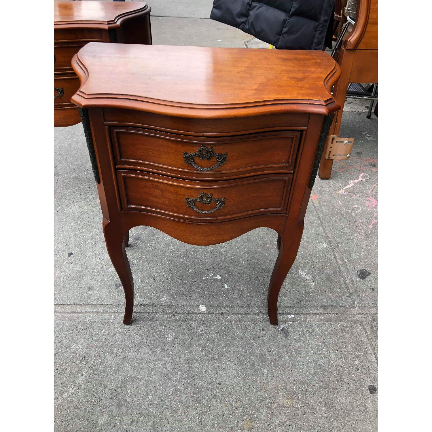Vintage Louis XV Style Decorated With Brass Nightstand - image-9