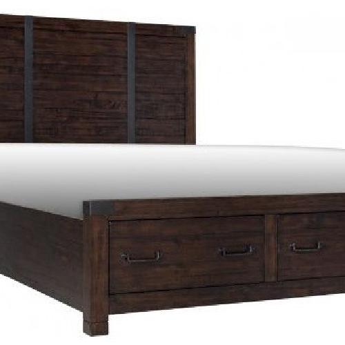 Used Raymour & Flanigan Solid Pine Queen Bed with Storage for sale on AptDeco