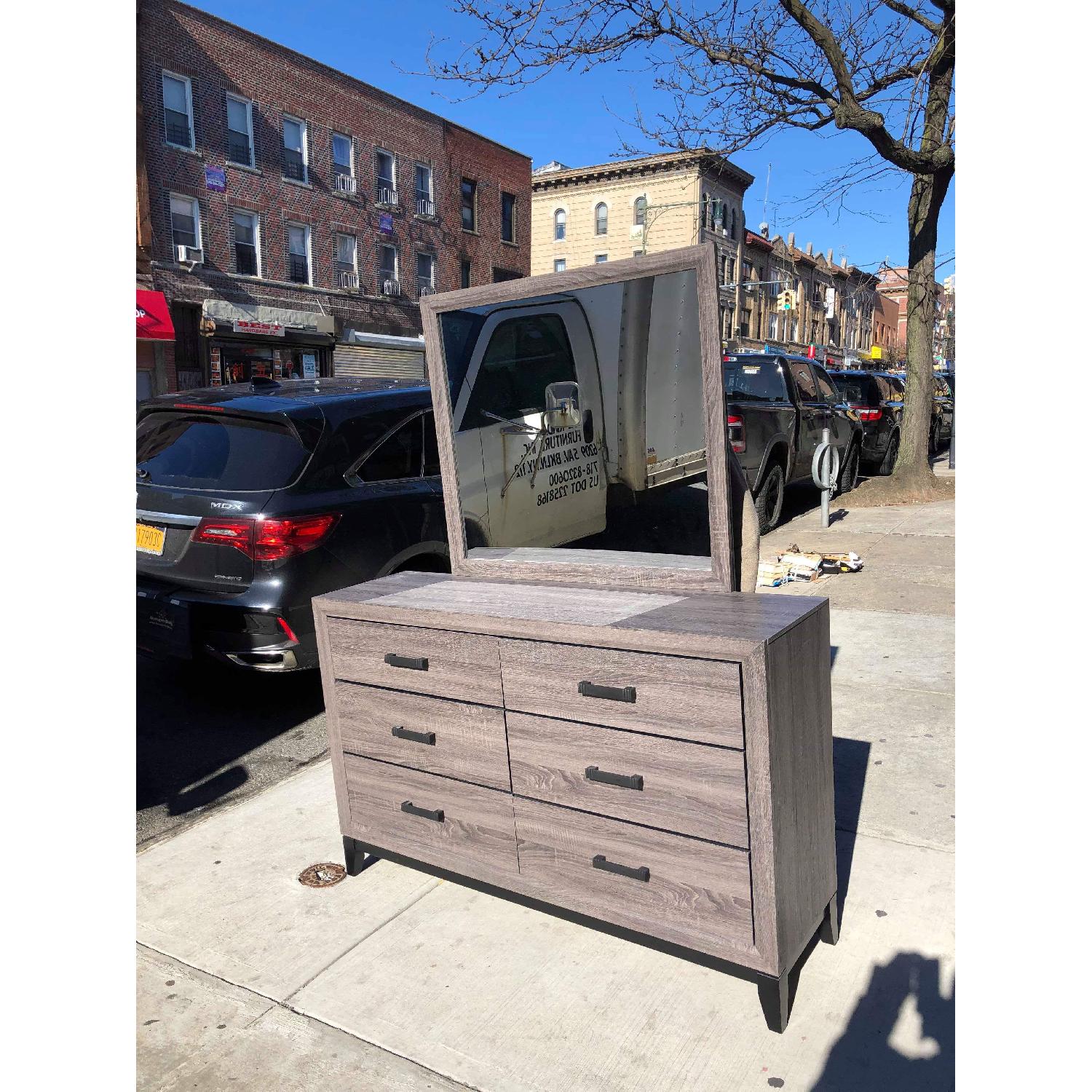 Grey Dresser w /Mirror - image-7