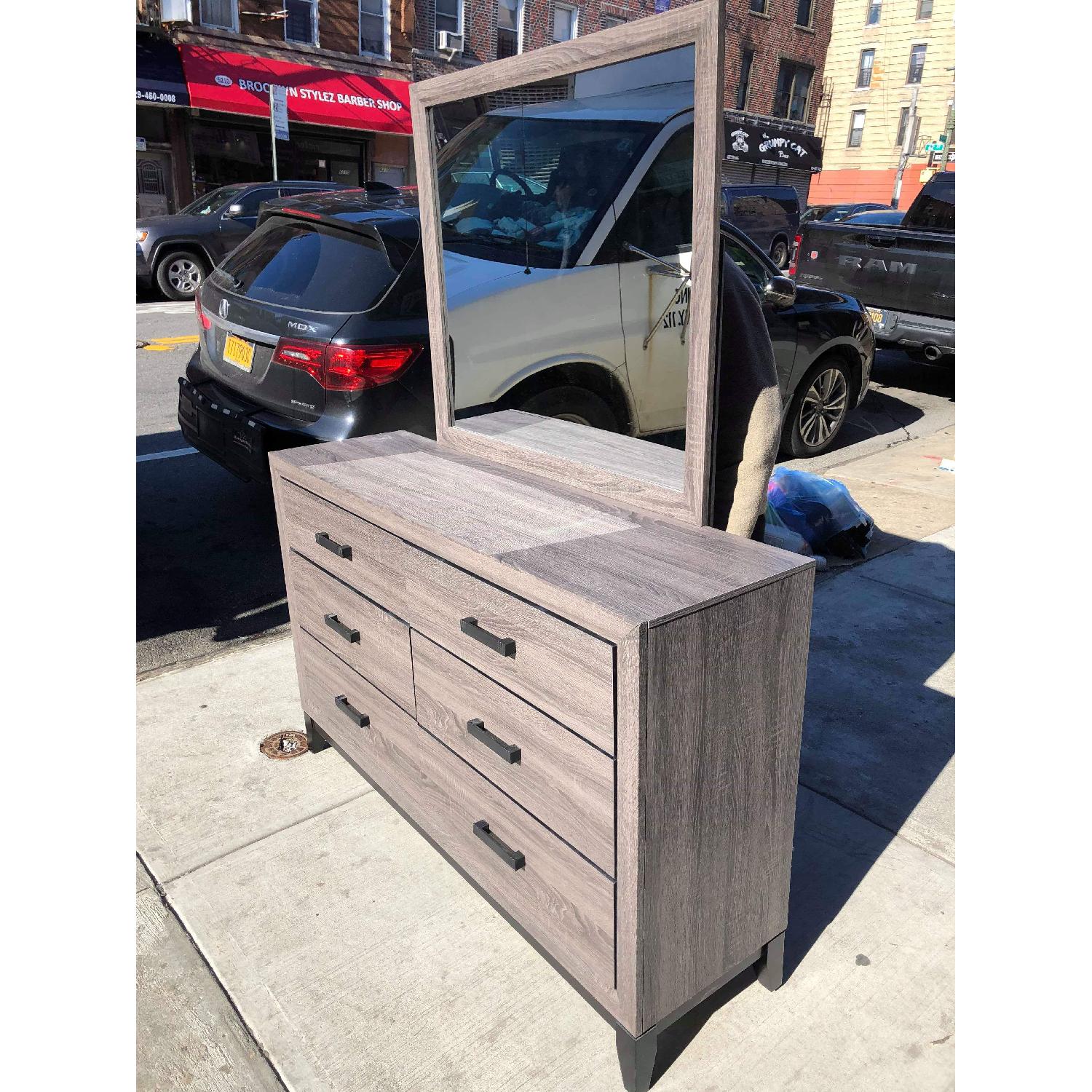Grey Dresser w /Mirror - image-10
