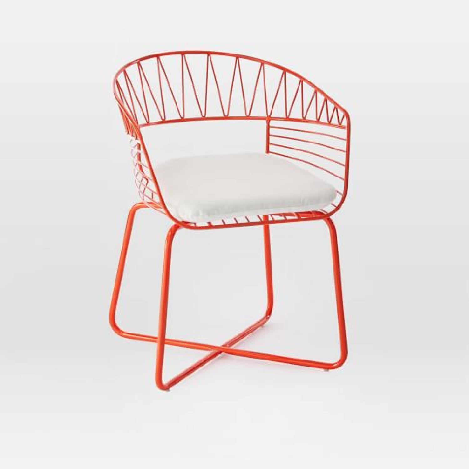 West Elm Orange Bistro Chairs - image-5