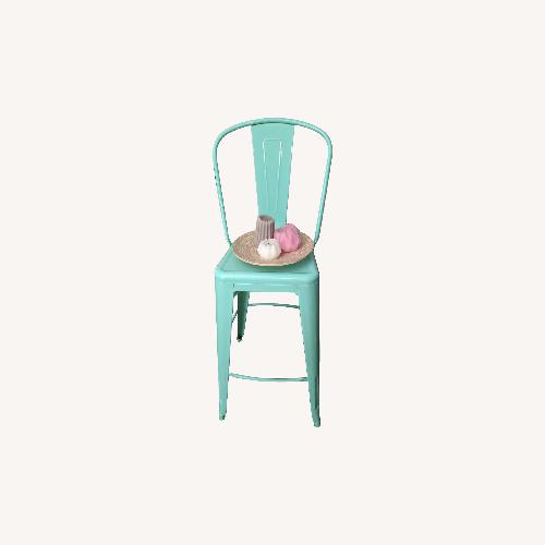 Used High Mint Green Metal Indoor-Outdoor Barstool for sale on AptDeco