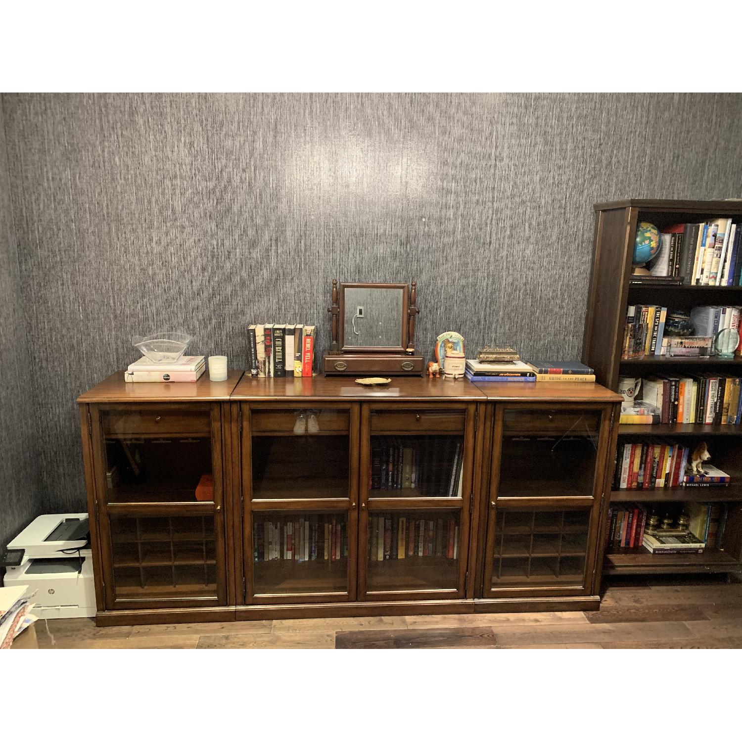 Pottery Barn Glass-Front Wooden Sideboard - image-2