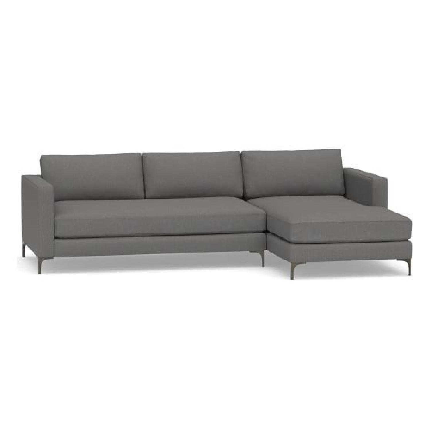 Pottery Barn Jake Uph Sectional Left Arm Chaise AptDeco
